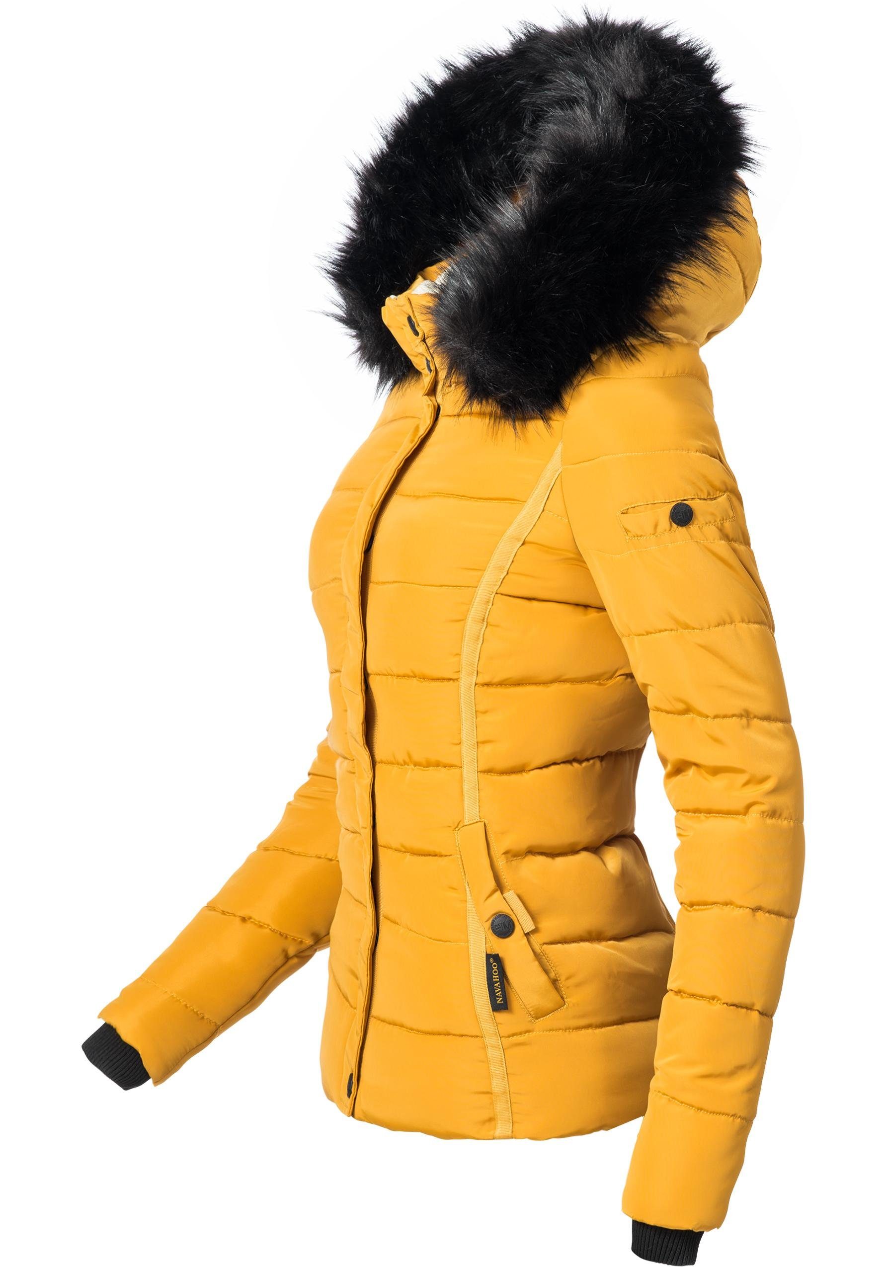 Navahoo Steppjacke Miamor hochwertige Winterjacke m. voluminöser Kunstpelz- günstig online kaufen