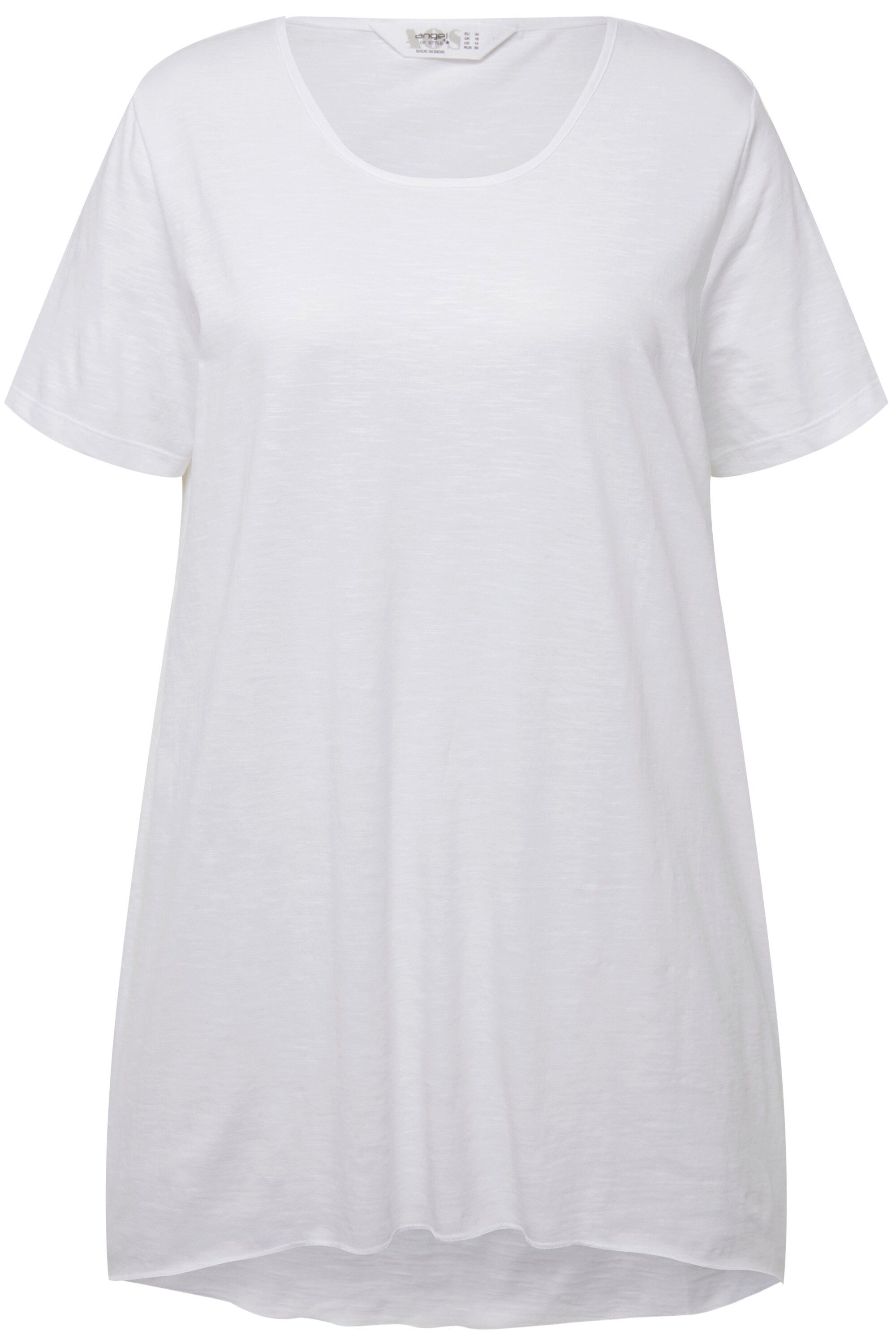 Angel of Style T-Shirt Longshirt Rundhals Halbarm gerundeter Saum günstig online kaufen