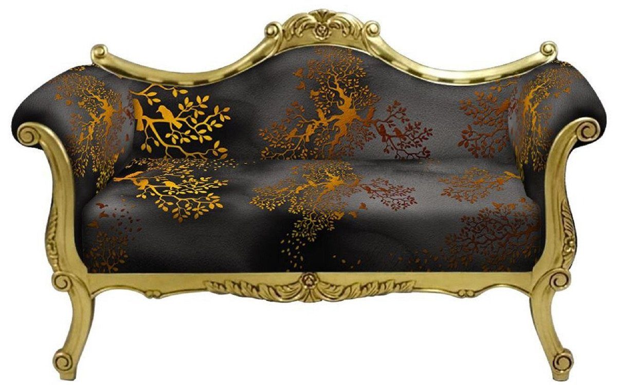 Muster Wohnzimmer Padrino Möbel Handgefertigtes Barockstil Gold im Sofa - Barock Sofa Sofa Barock Casa - Wohnzimmer Grau / mit
