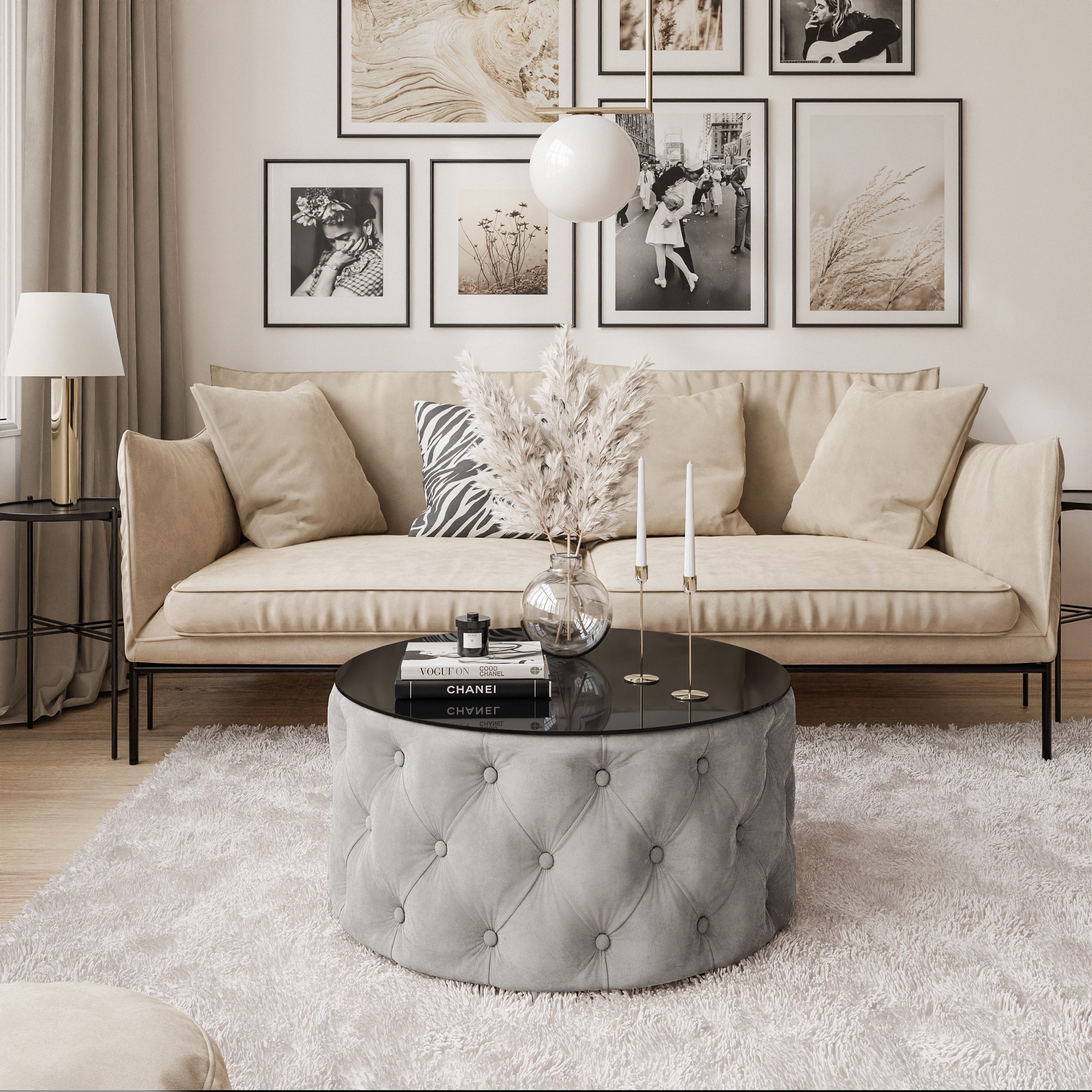 Lookway Couchtisch CHESTERFIELD 70 cm runder günstig online kaufen