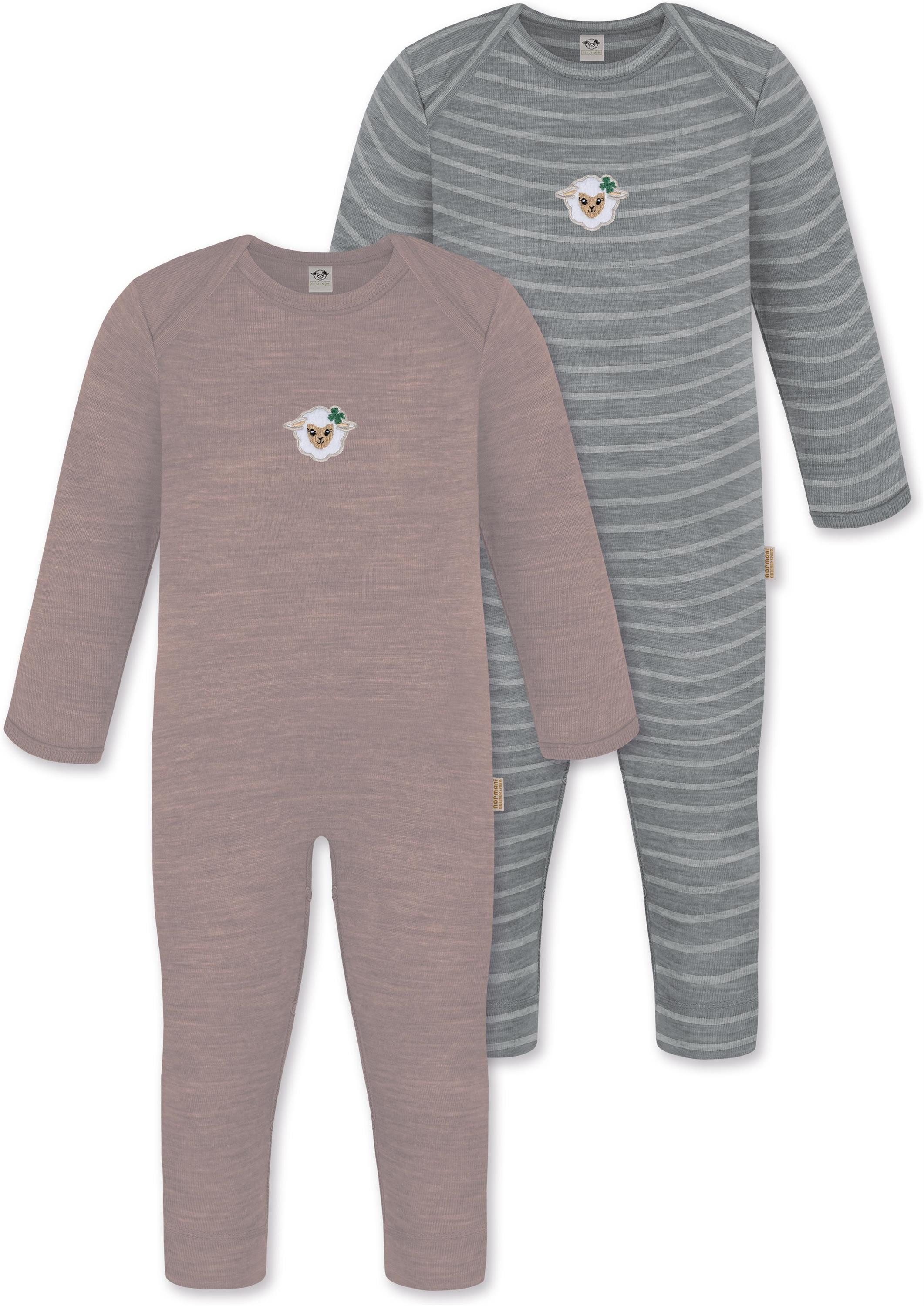 Langarmwickelbody 2er Pack Baby Merino Strampler Waverly