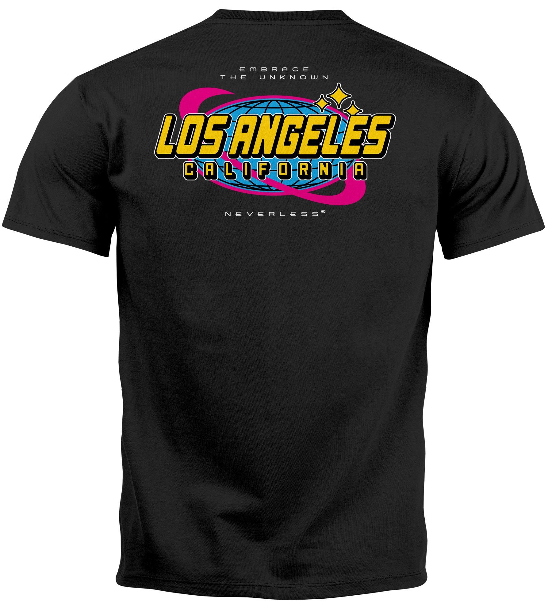 Print-Shirt Herren T-Shirt Backprint Aufdruck Los Angeles California L.A.