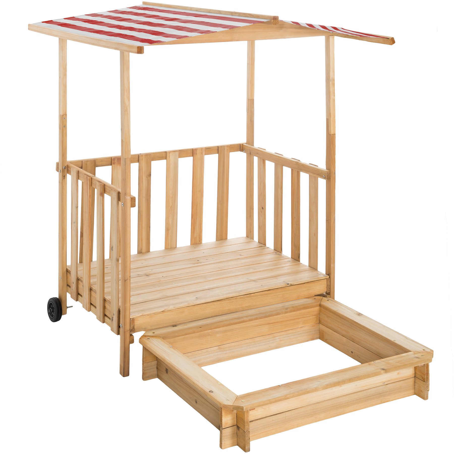 tectake Sandkasten Sandkiste und Spielveranda mit günstig online kaufen
