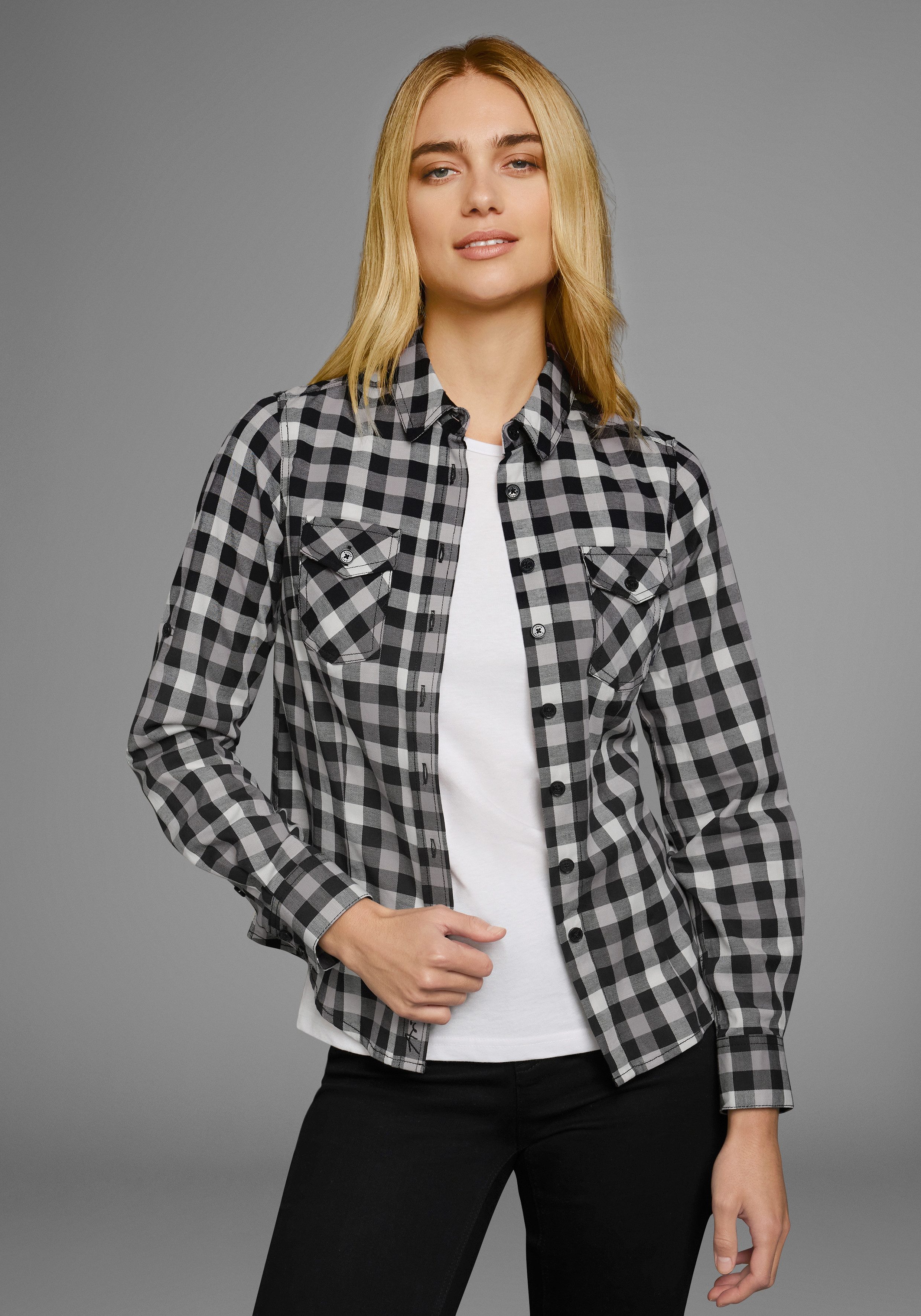 Arizona Karobluse Lässiger-Holzfäller-Look günstig online kaufen