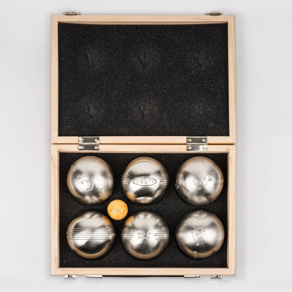Obut Spielball Boule Pétanque, Original französische Stahlkugeln, keine Sandfüllung