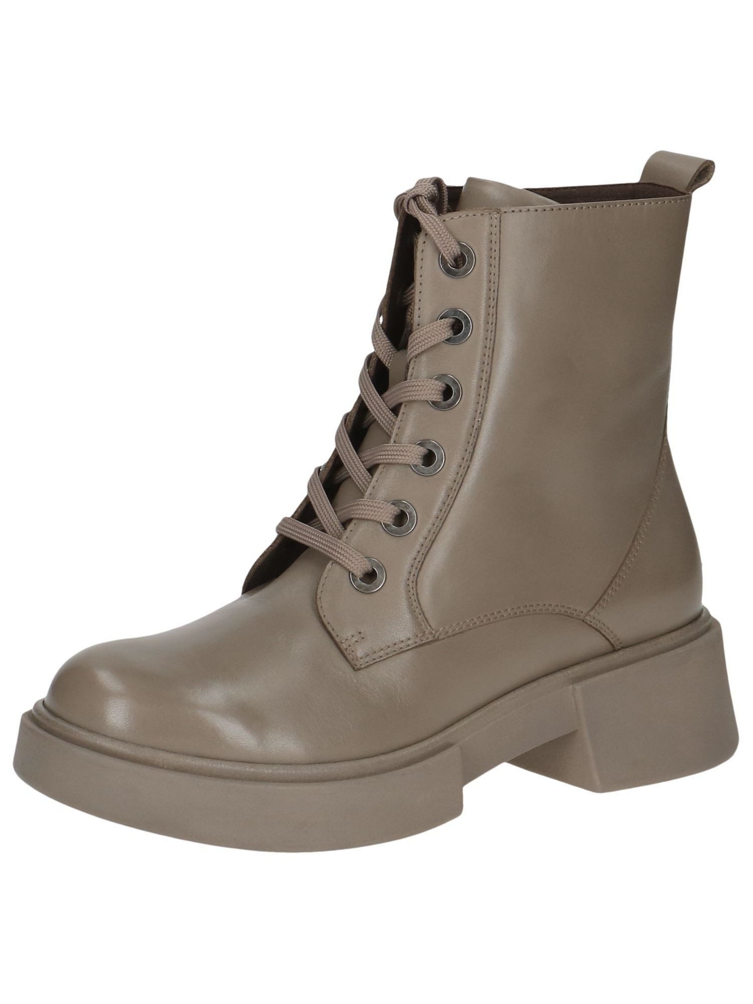 aus Leder Blockabsatz 9-25101-43 Schnürstiefelette