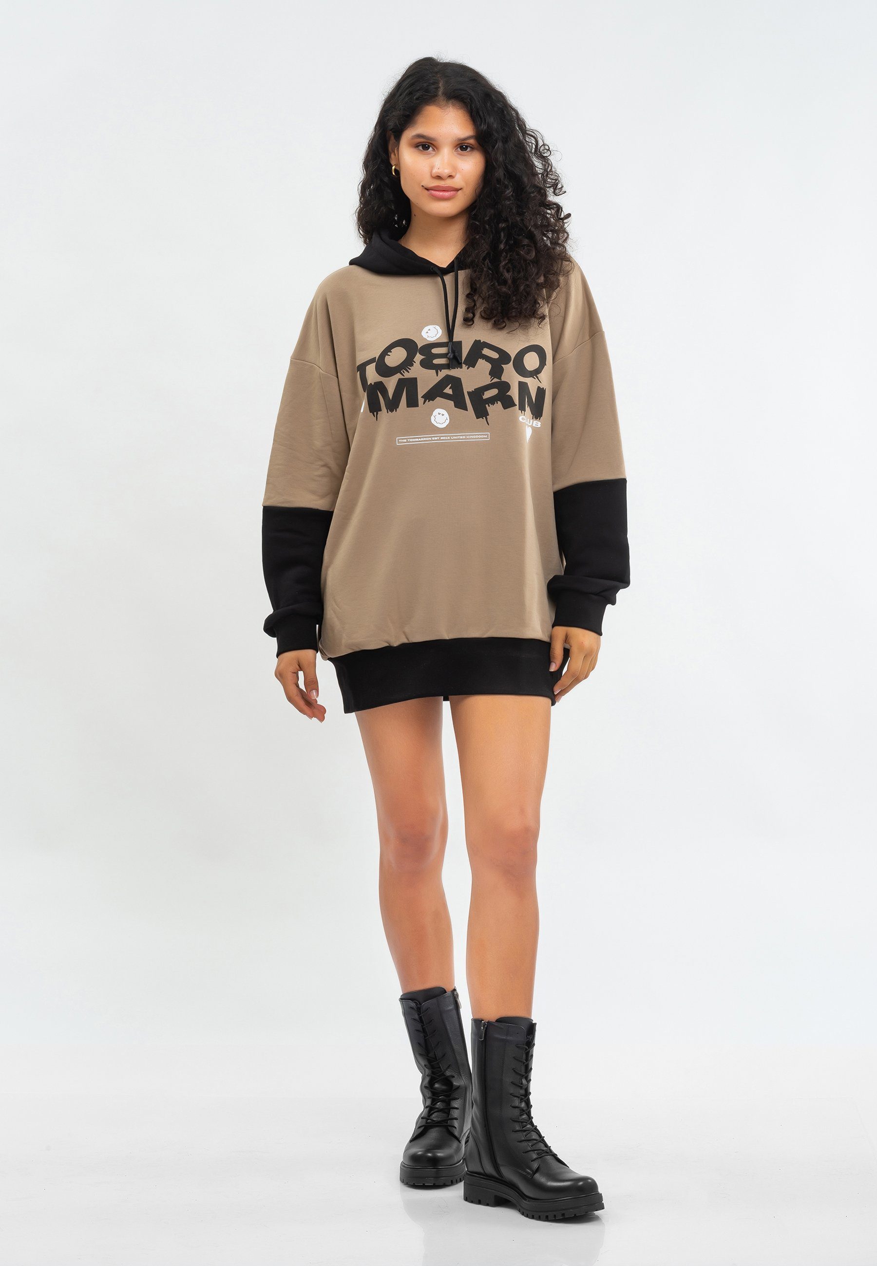 Tom Barron Kapuzensweatshirt WOMEN OVERSIZE FIT TUNIC SWEATSHIRT