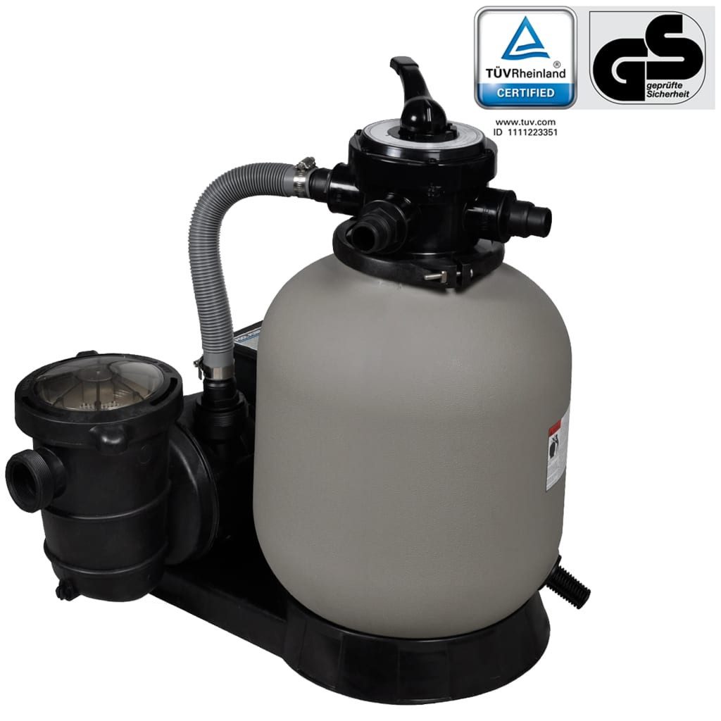 vidaXL Kartuschen-Filterpumpe NA Sandfilterpumpe 600 W 17000 L h Pool-Pumpe mit Sandfilter Swimming