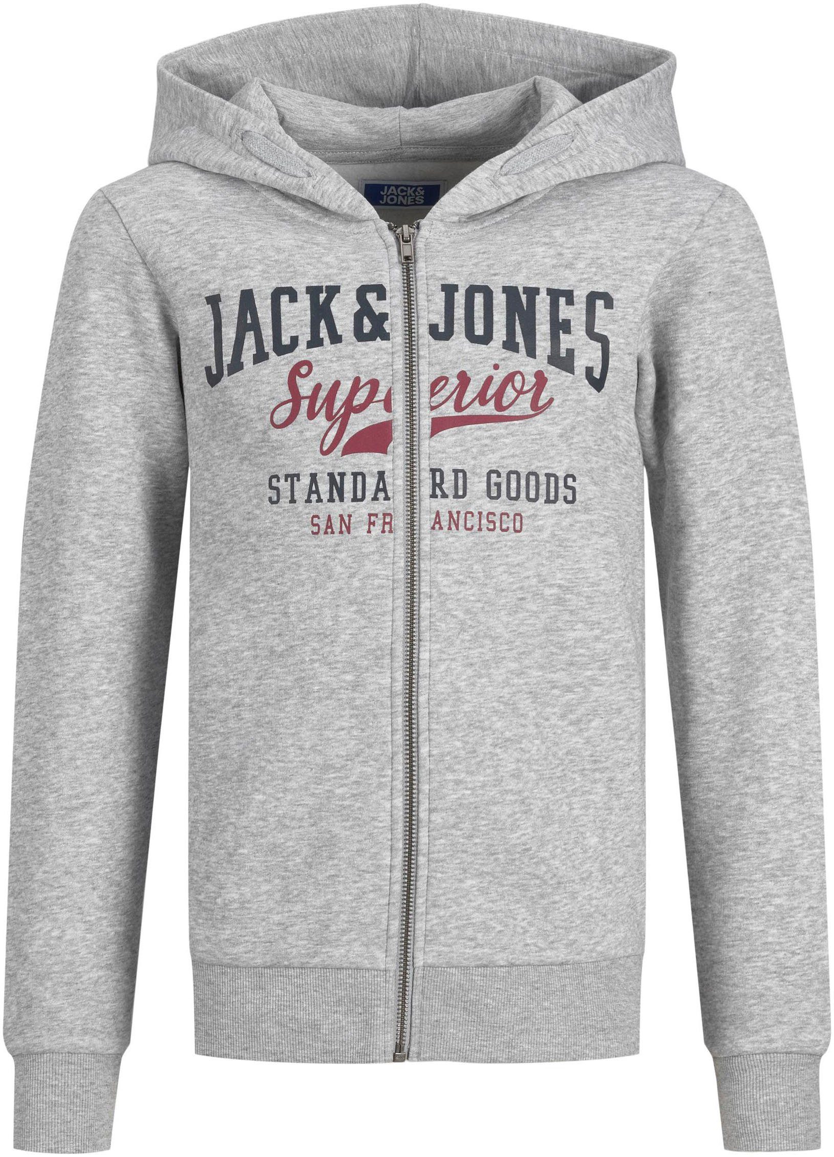 & grey melange Kapuzensweatjacke Junior light Jones Jack