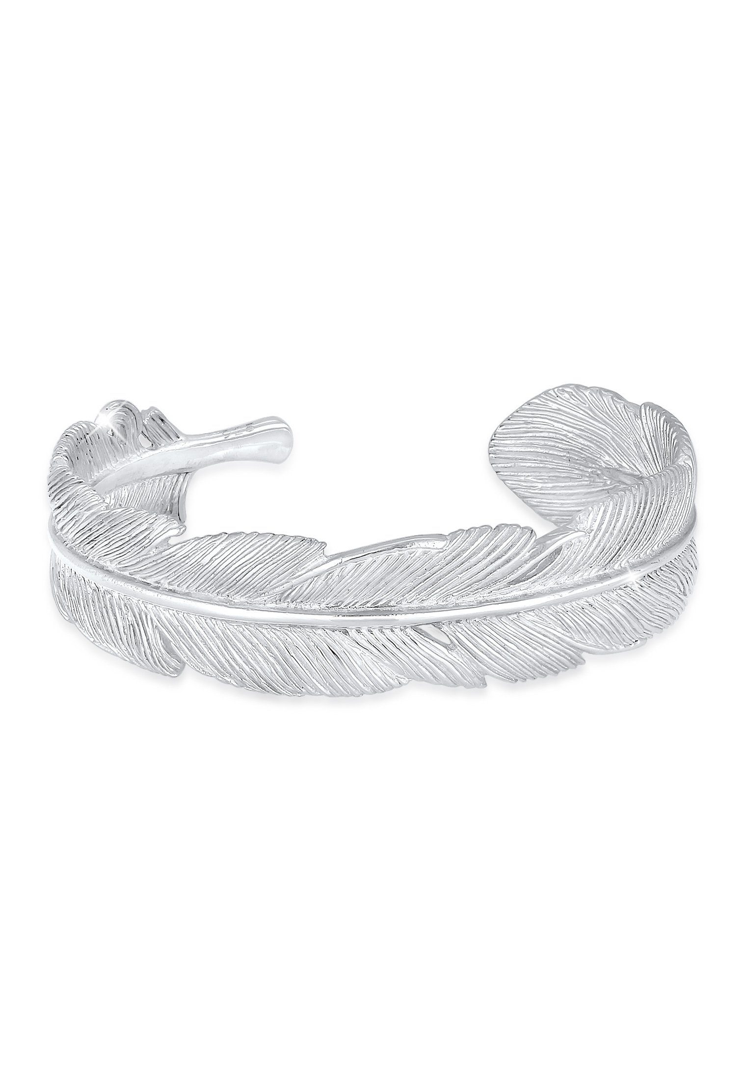 Elli Premium Armreif Armreif Bangle Feder Boho 925 Sterling Silber, In sehr  hochwertiger Juwelier-Qualität gefertigt
