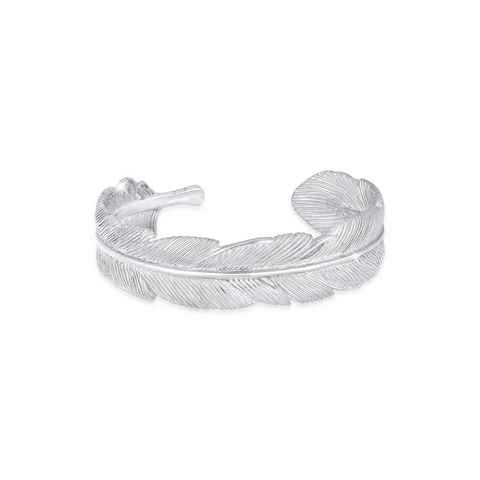 Elli Premium Armreif Armreif Bangle Feder Boho 925 Sterling Silber