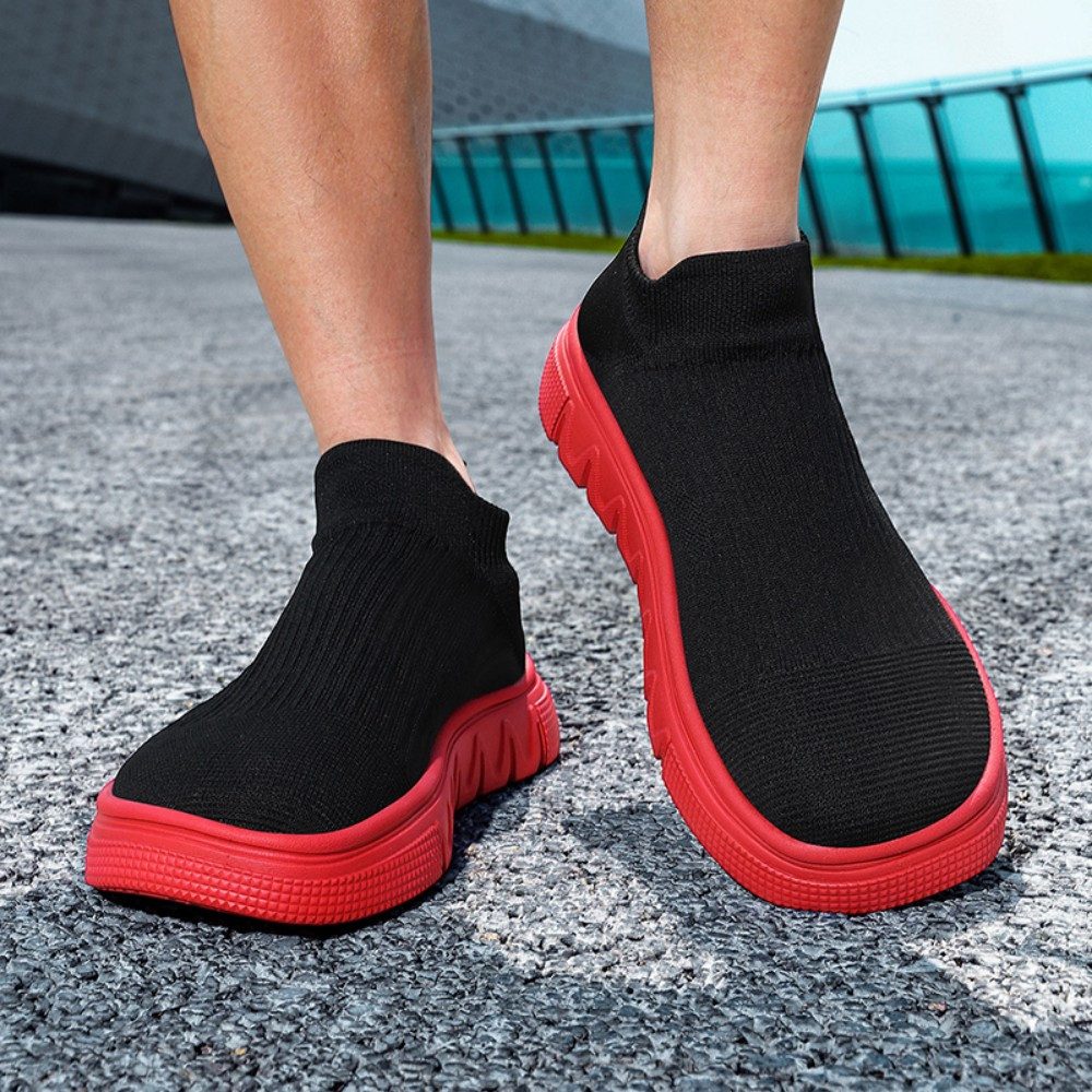 HUSK'SWARE Barfußschuh (atmungsaktive Freizeitschuhe für breite Füße) Paar-Sportschuhe mit Flyknit-Obermaterial, leichte Laufschuhe