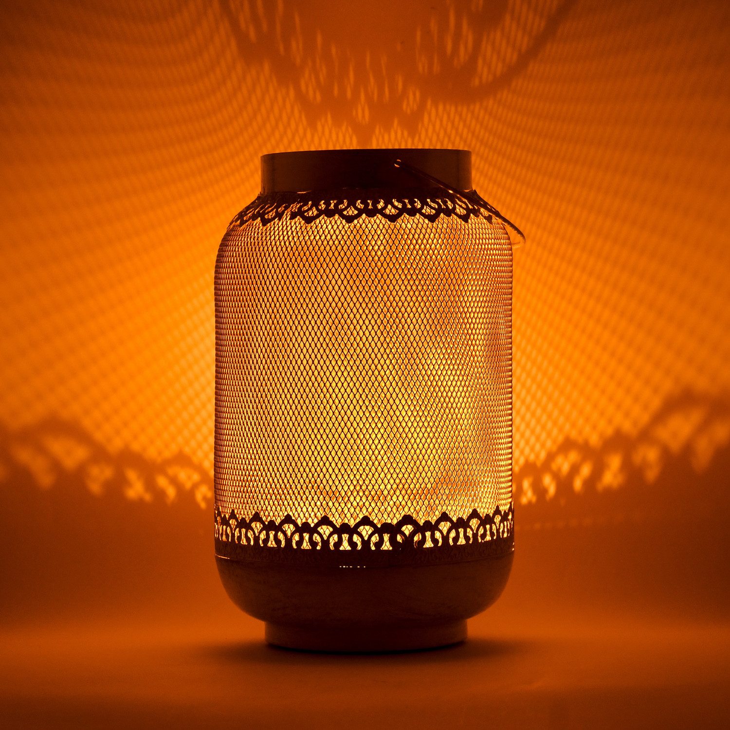 Marrakesch Orient & Mediterran Interior Teelichthalter 2er Set Boho Deko Windlicht Teelichthalter Kerzenhalter Edna 32cm (1 St., 2er Set), Handarbeit