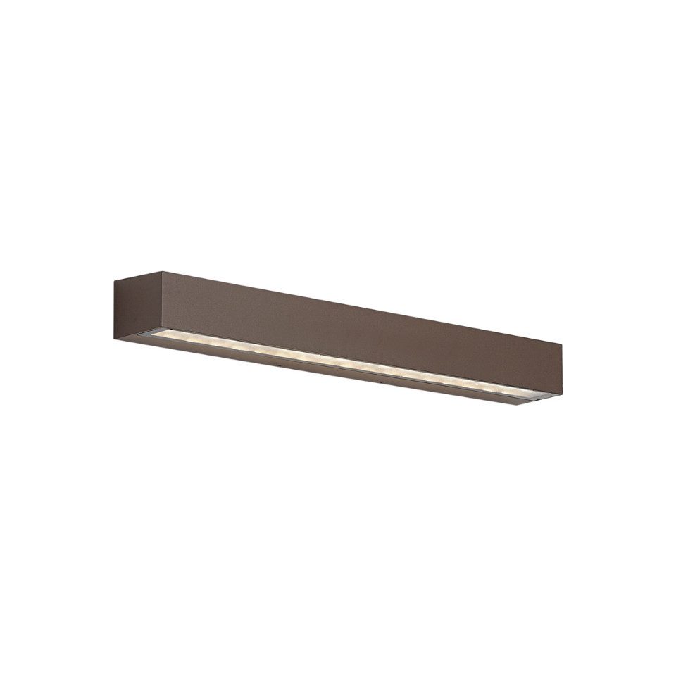 Qazqa Außen-Wandleuchte Hannah, LED fest integriert, Extra-Warmweiß, QAZQA Außen Wand­leuchte, integrated, Rostbraun, Aluminium, Industrie