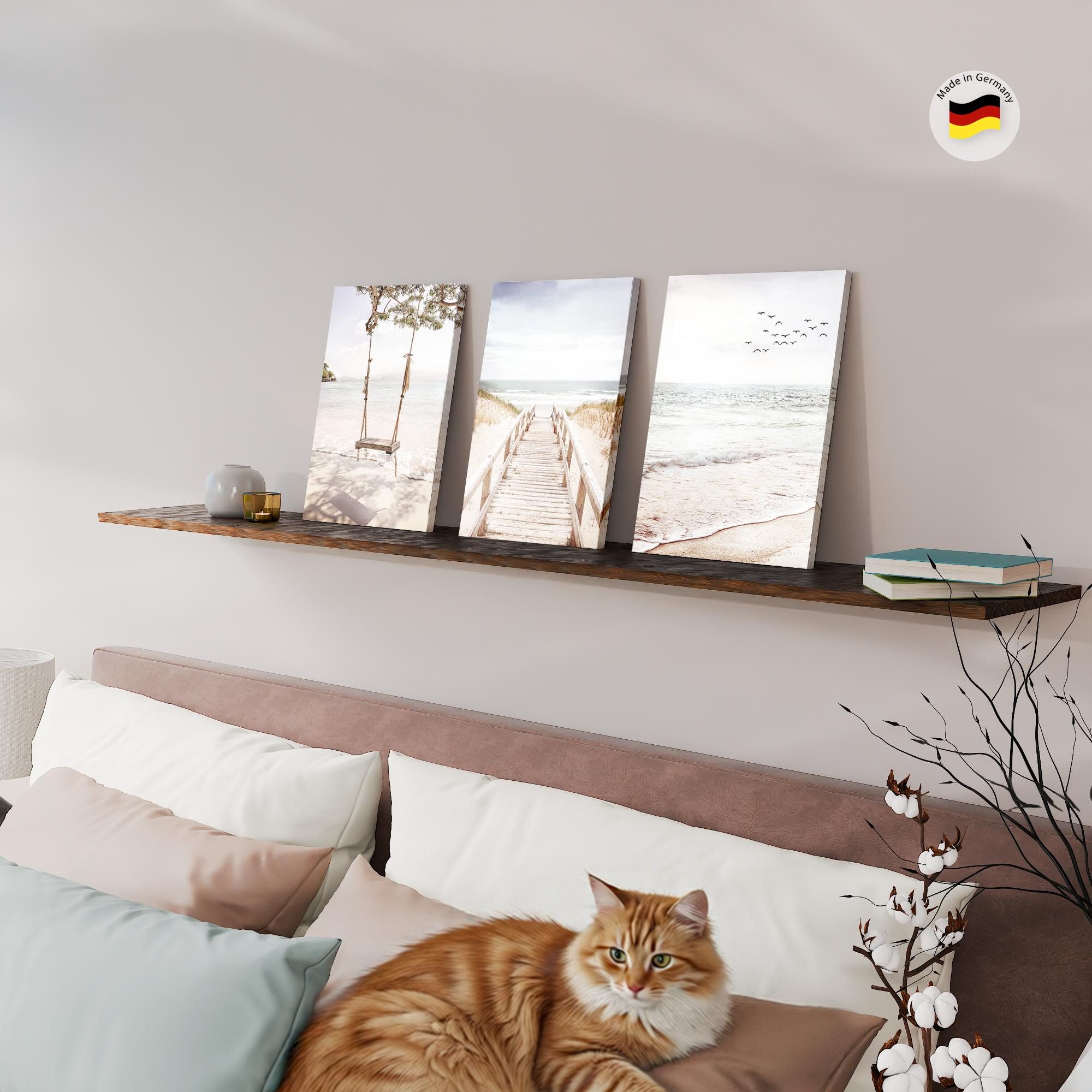Novart Wandbild Meer Strand Ostsee Nordsee Bilder Set AUFHÄNGFERTIG Wohnzimmer, Ostsee – Bild 4 von 5