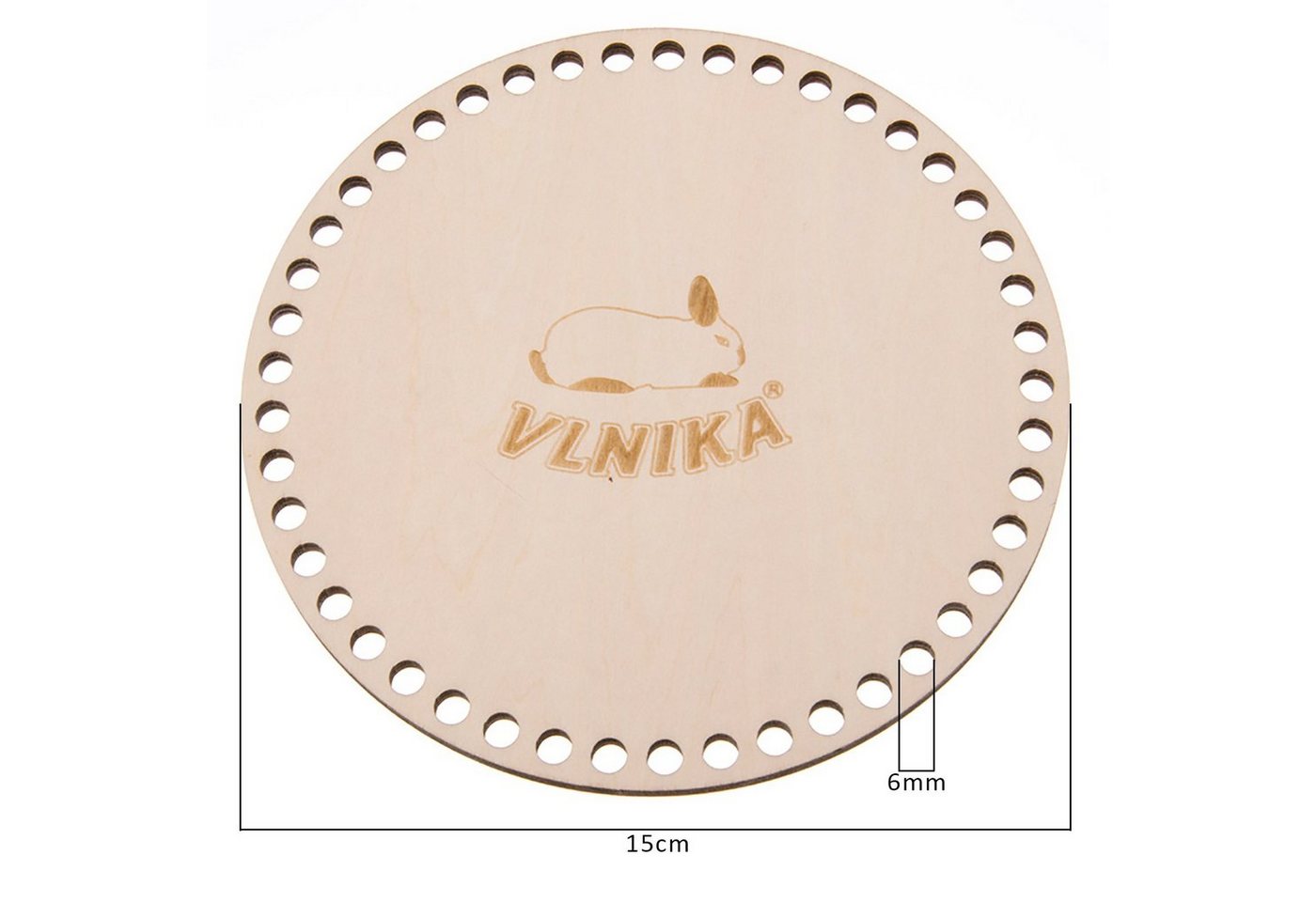 Thumbnail - maDDma Bastelnaturmaterial 1 Korbboden natur Holz Variantenwahl, Ø 150 x 5 mm B 6 mm