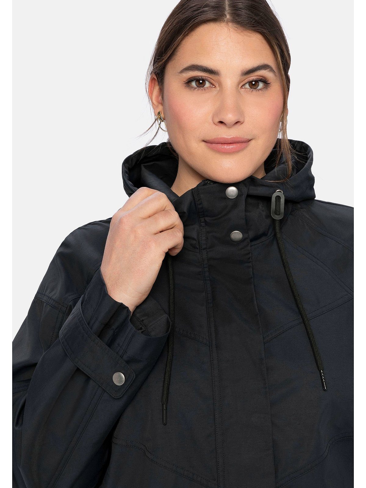 Outdoorjacke Sheego Große aus Material-Mix wasserabweisendem Größen