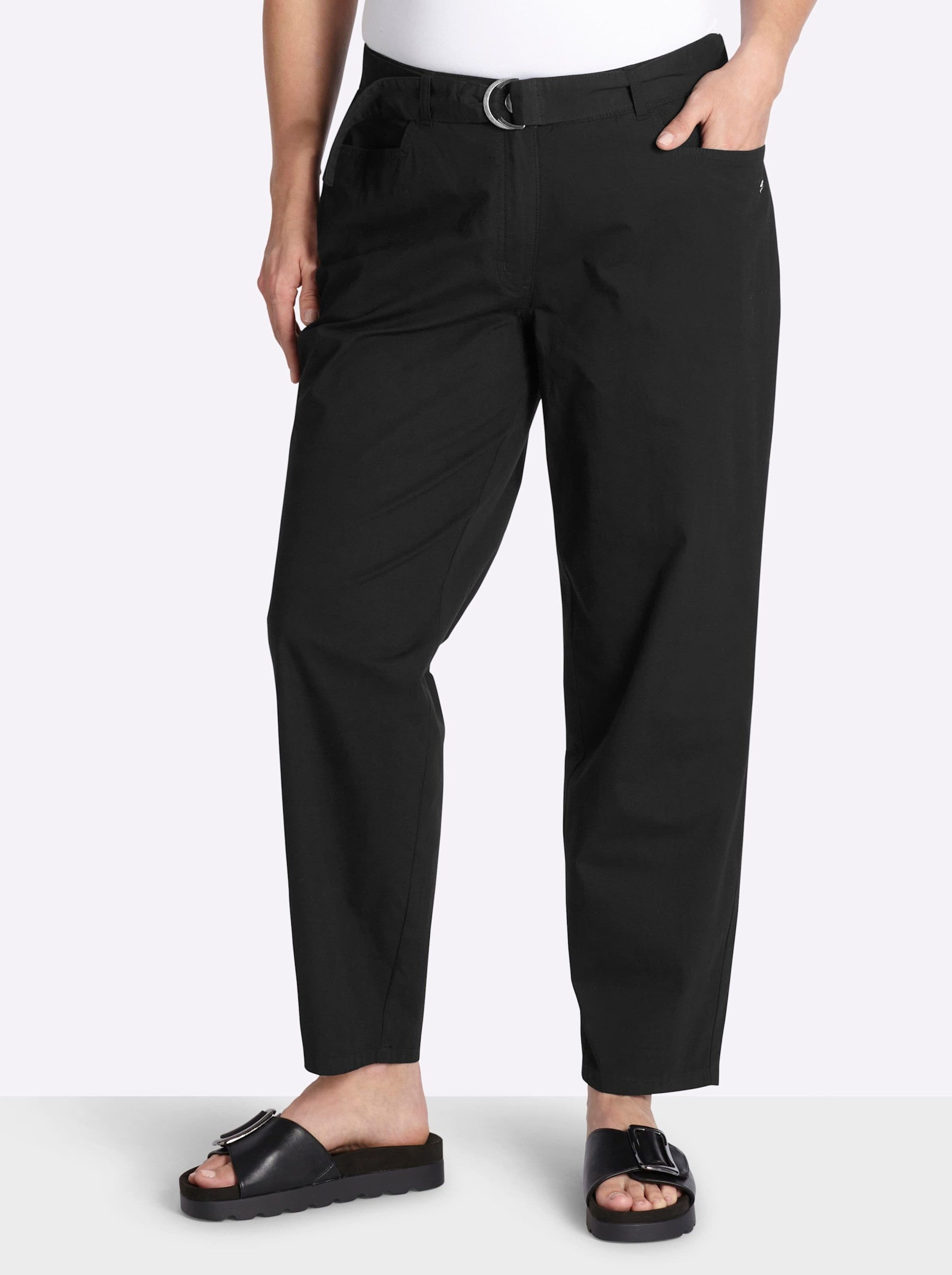 Sheego Jerseyhose Chinohose normal
