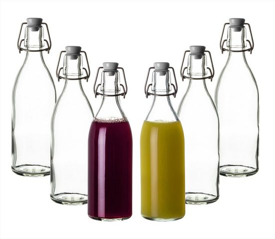 BigDean Trinkflasche »Glasflasche mit Bügelverschluss 500ml Draht−Bügelflasche zum Einkochen«