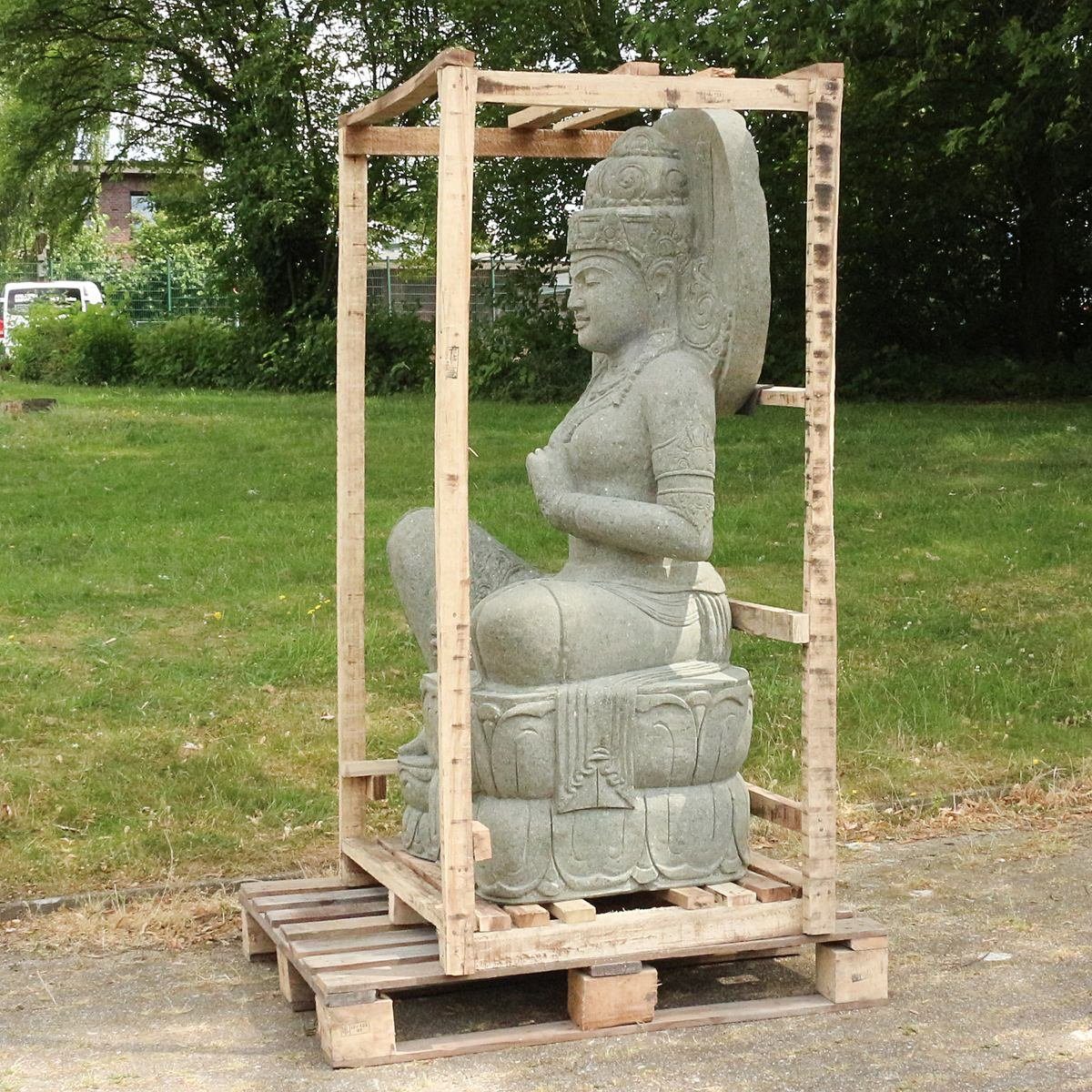 Dekofigur Greenstone Galerie Ursprungsland im Massiv Shiva 152 in Handarbeit sitzend cm traditionelle Oriental St), Herstellung (1 Figur Steinfigur