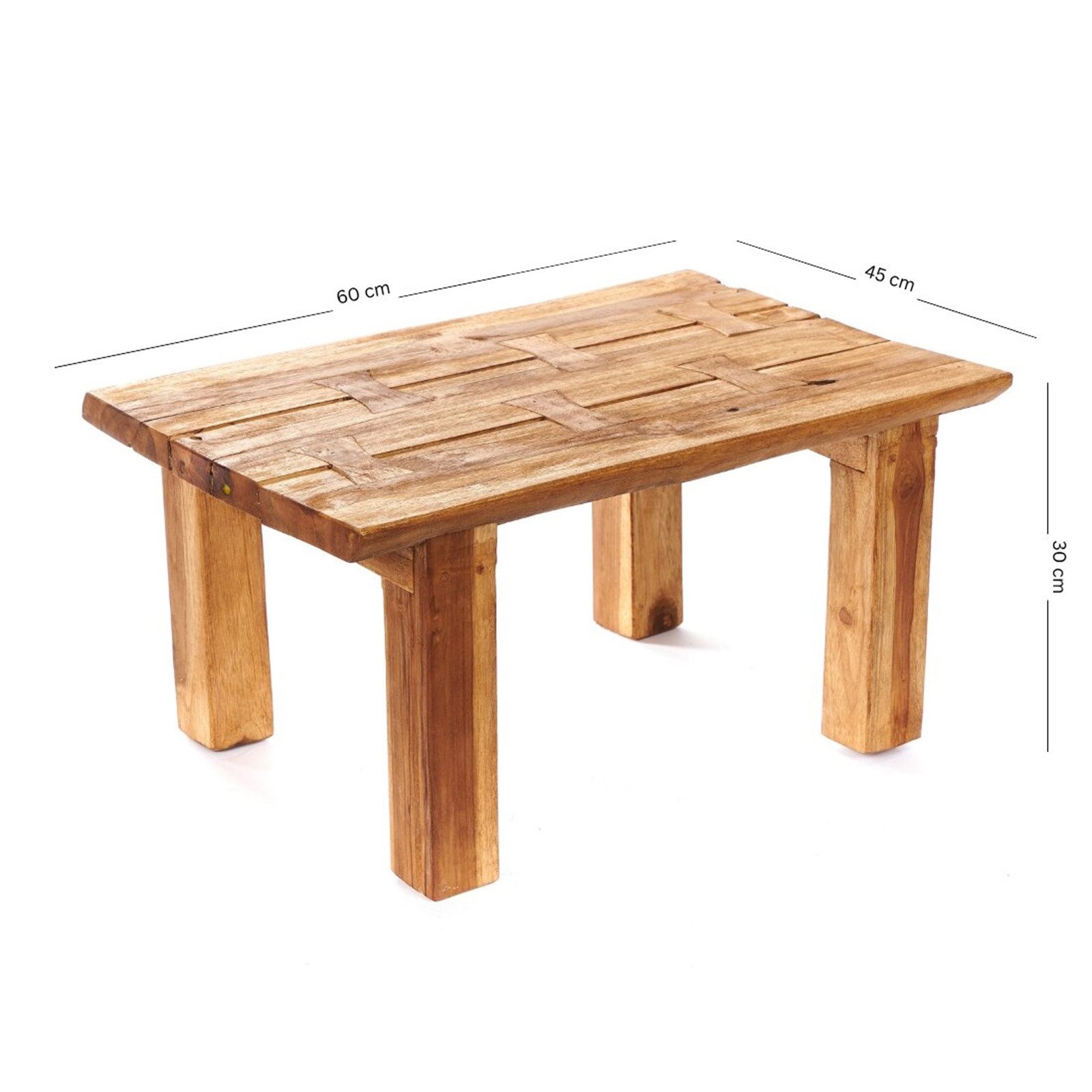 DESIGN DELIGHTS Beistelltisch BEISTELLTISCH Grain 60, 60x45x30cm (BxTxH), kleiner Beistell Hocker a