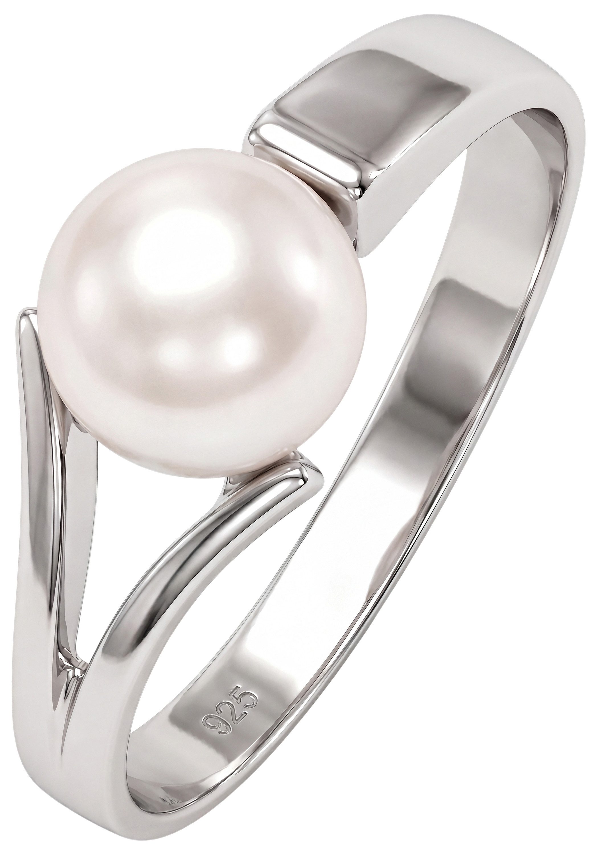 JOBO Perlenring Ring Silberring, 925 Silber mit Perle