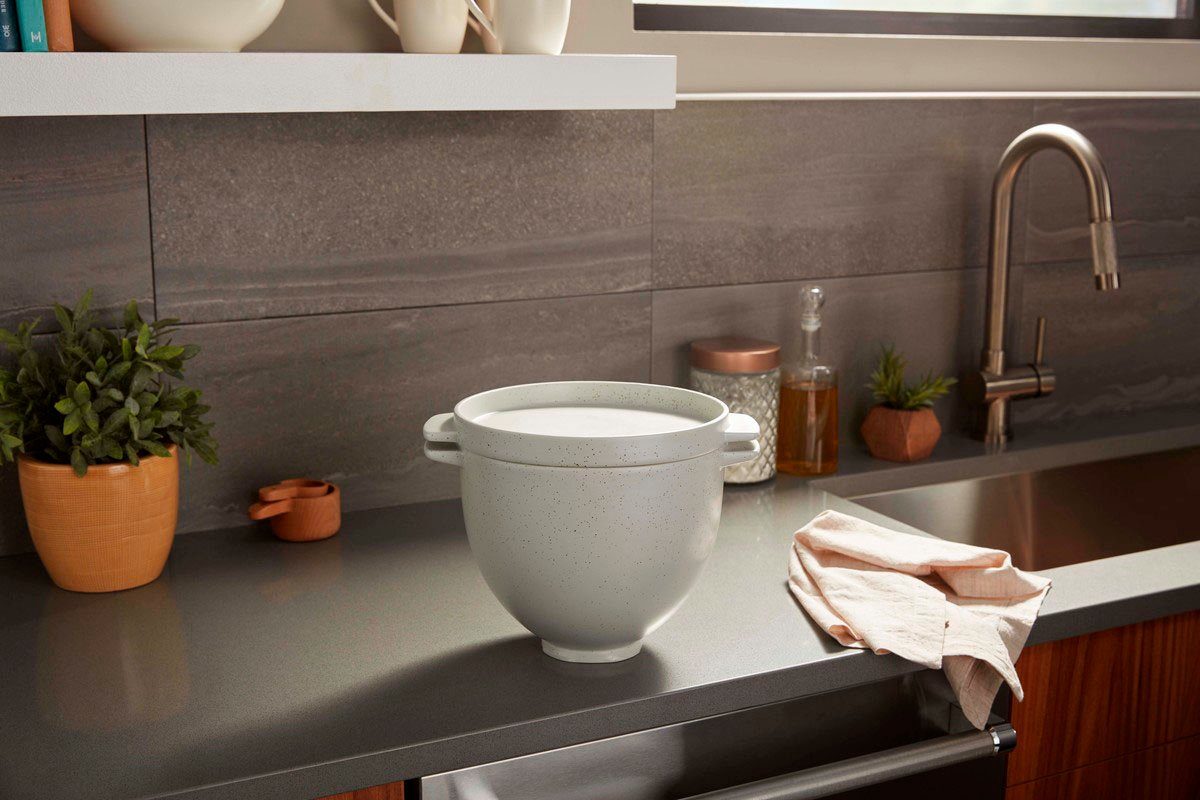 KitchenAid Schüssel 5KSM2CB5BGS, Keramik, mit Backdeckel