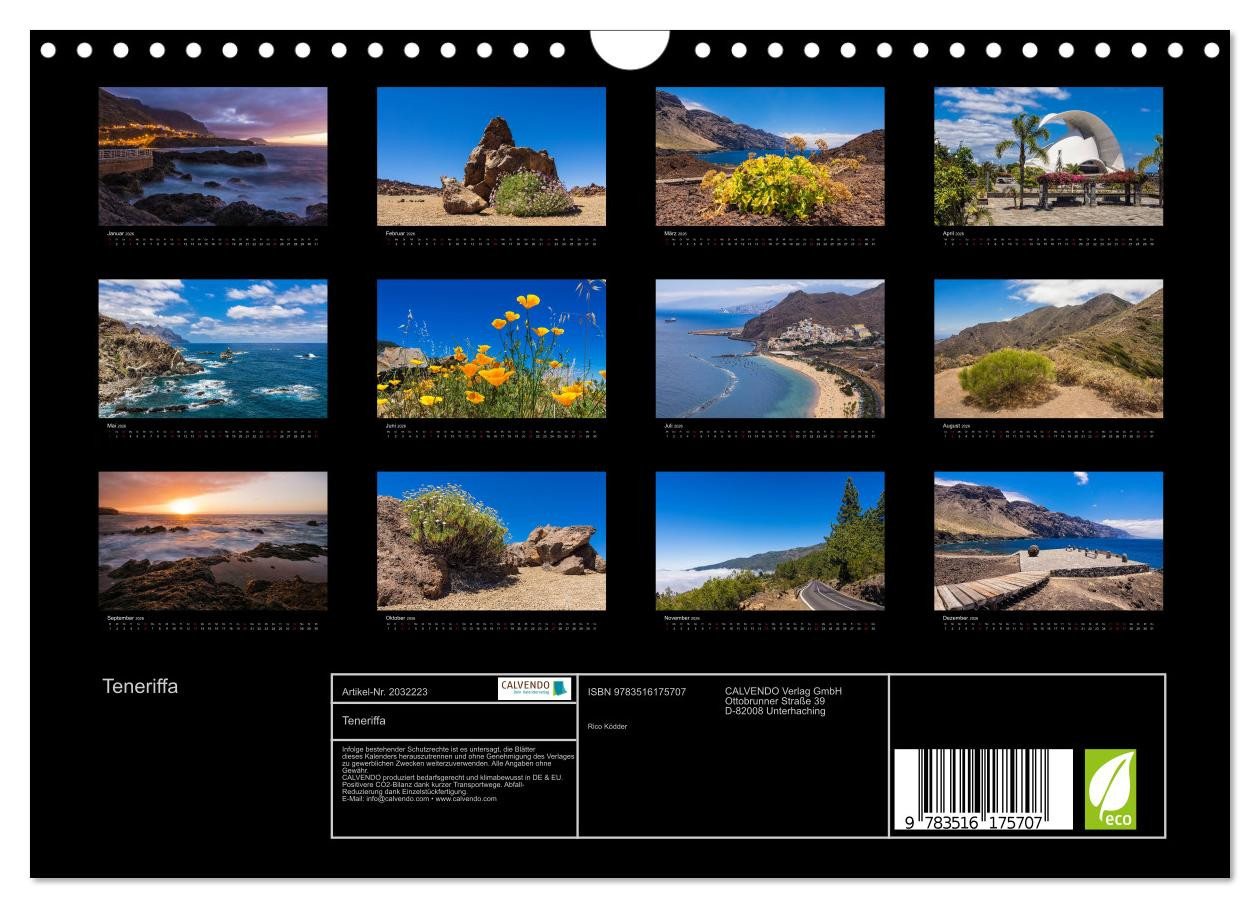 Thumbnail - CALVENDO Wandkalender Teneriffa (Wandkalender 2026 DIN A4 quer), CALVENDO Monatskalender