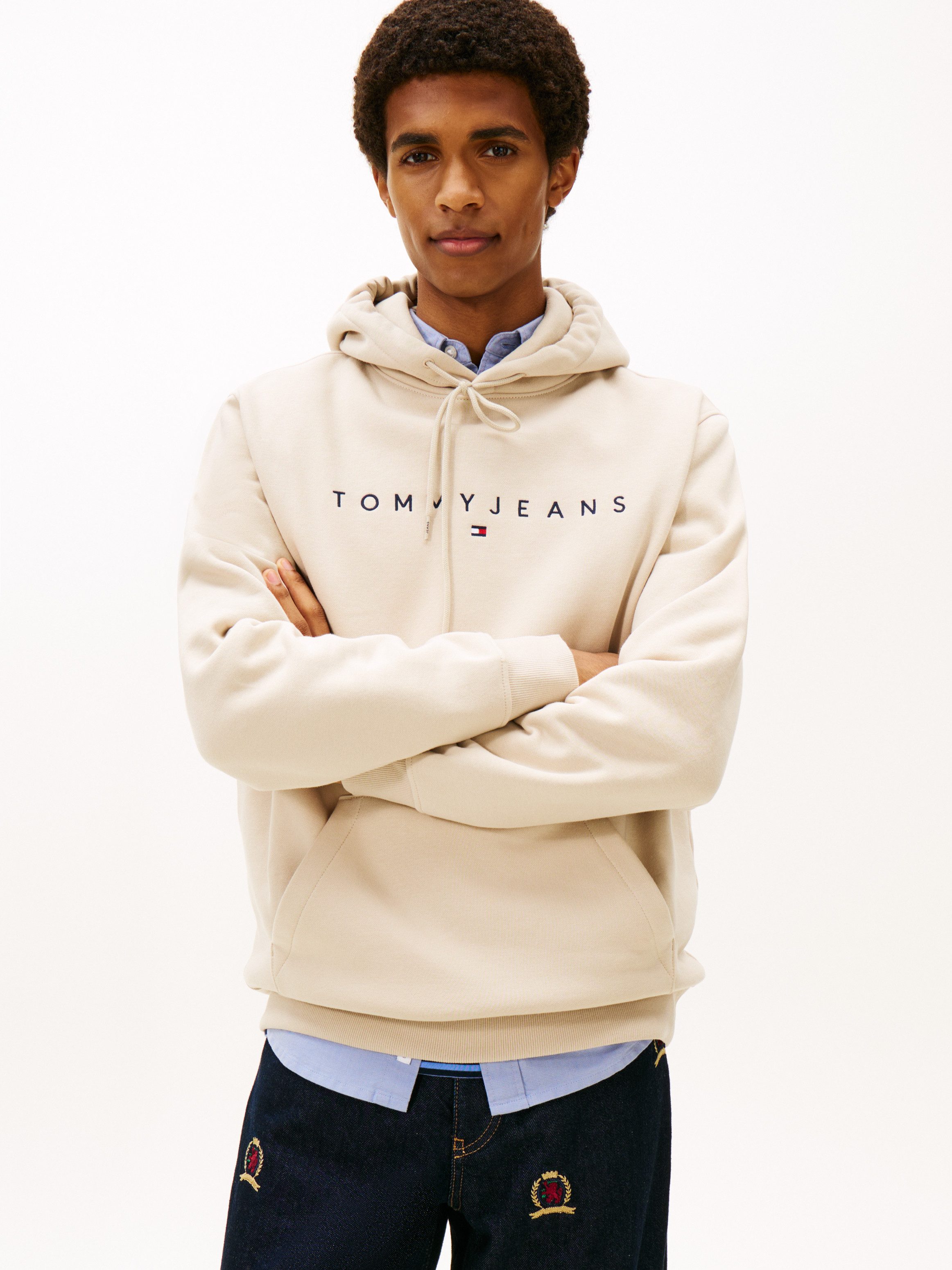 Tommy Jeans Hoodie TJM REG LINEAR LOGO HOODIE EXT mit Logo-Stickerei günstig online kaufen