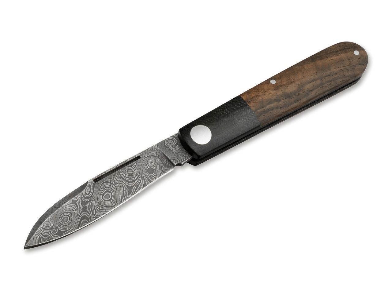 Böker Manufaktur Solingen Taschenmesser Taschenmesser Barlow Prime Tirpitz-Damast, (Historischer Tirpitz-Damast und edles Design), besonderes Highlight für Messerliebhaber und Sammler