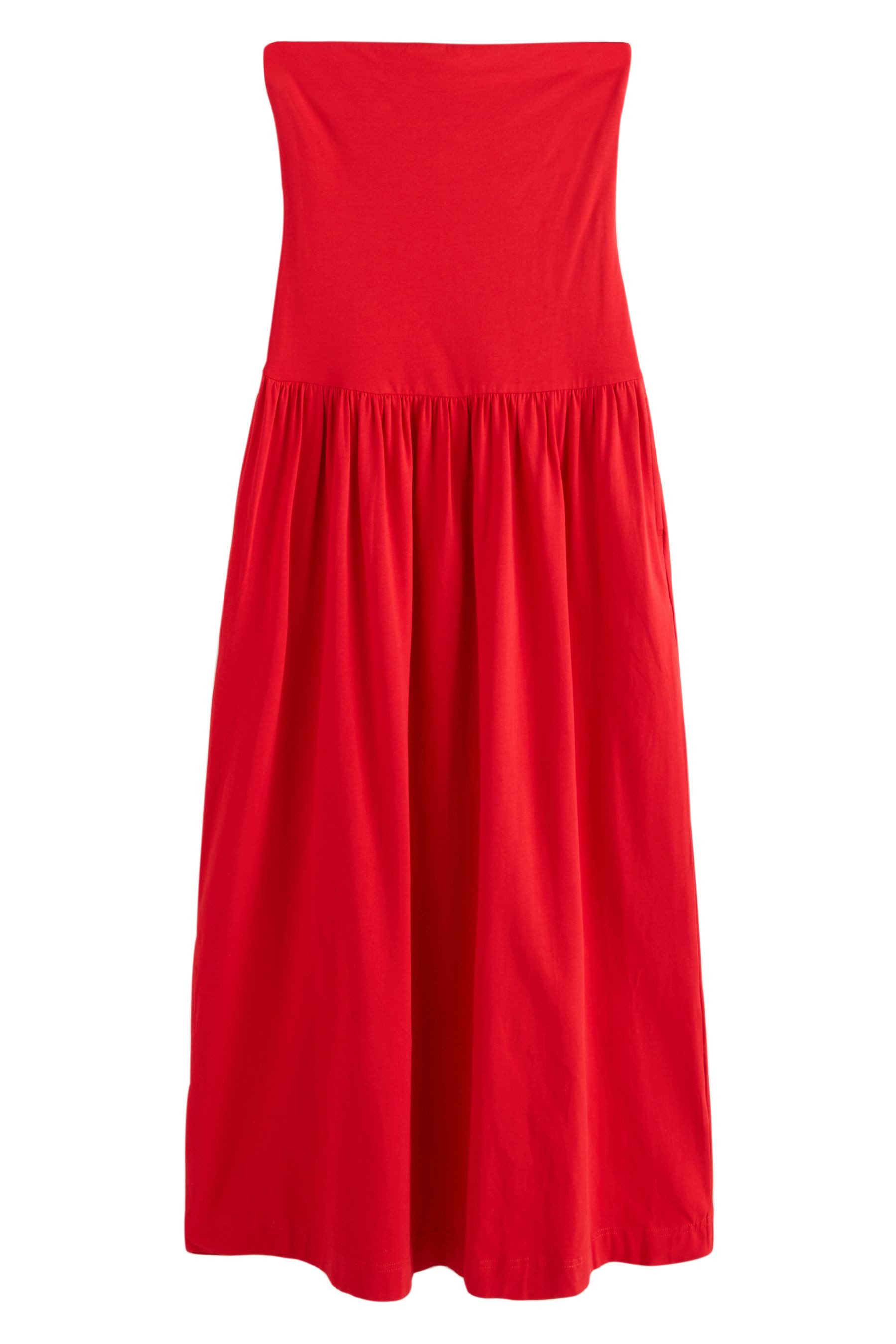 Next Jerseykleid Bandeau-Maxikleid aus Jersey mit tieferTaille (1-tlg) günstig online kaufen