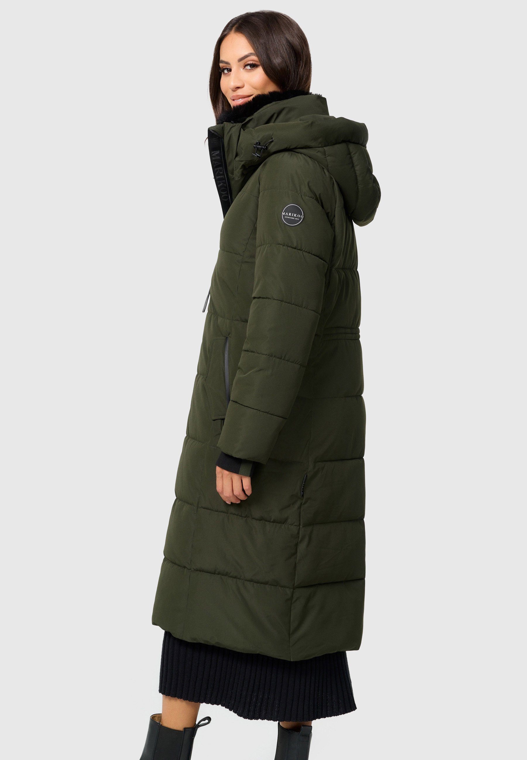 Marikoo Steppjacke Zuraraa XVI langer Winter Mantel gesteppt