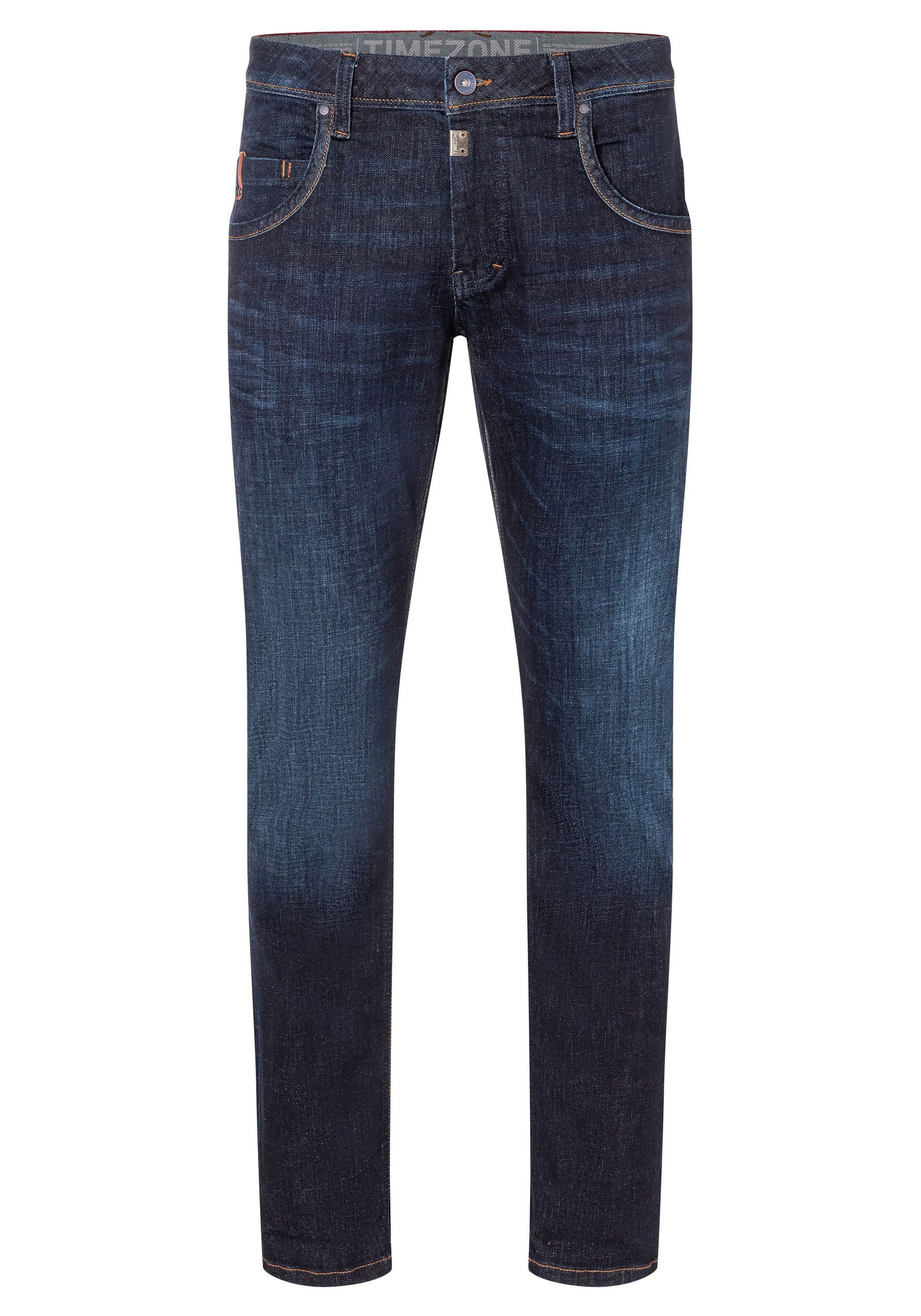 TIMEZONE Regular-fit-Jeans Slim-Fit Jeans mit Stretch und fünf für Herren Baumwolle unifarben elastisch Reißverschluss casual-Style