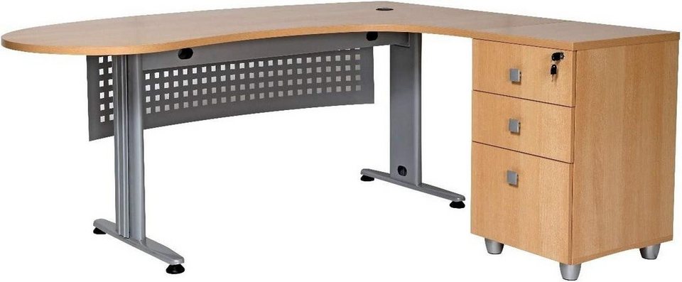Furni24 Schreibtisch Schreibtisch, Winkelschreibtisch \