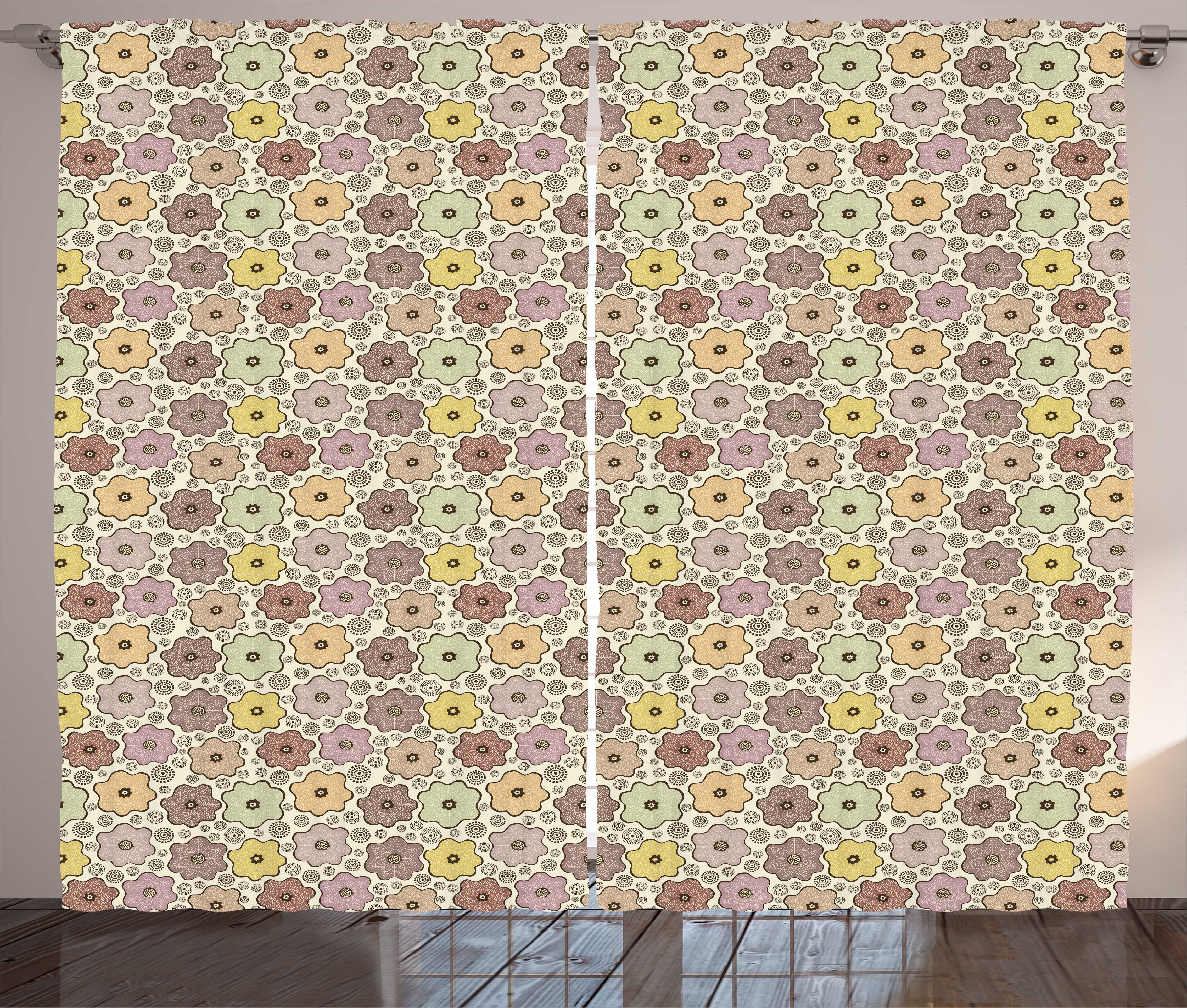 Marken im Fokus Gardine Schlafzimmer Kräuselband abstrakte Vorhang Haken, Blumen Abakuhaus, und mit Blumen Schlaufen