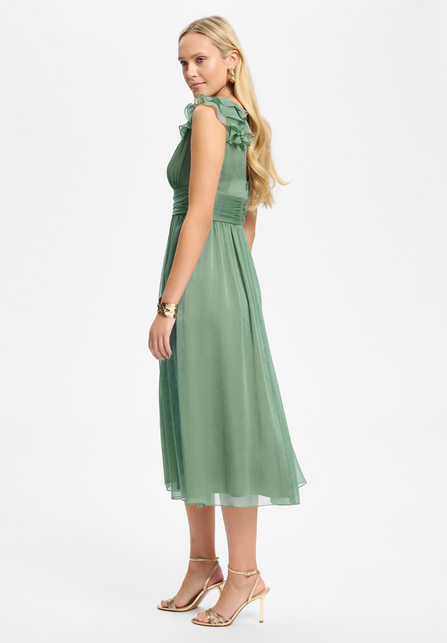 SWING Cocktailkleid Taillierter Schnitt mit ausgestelltem Rockteil