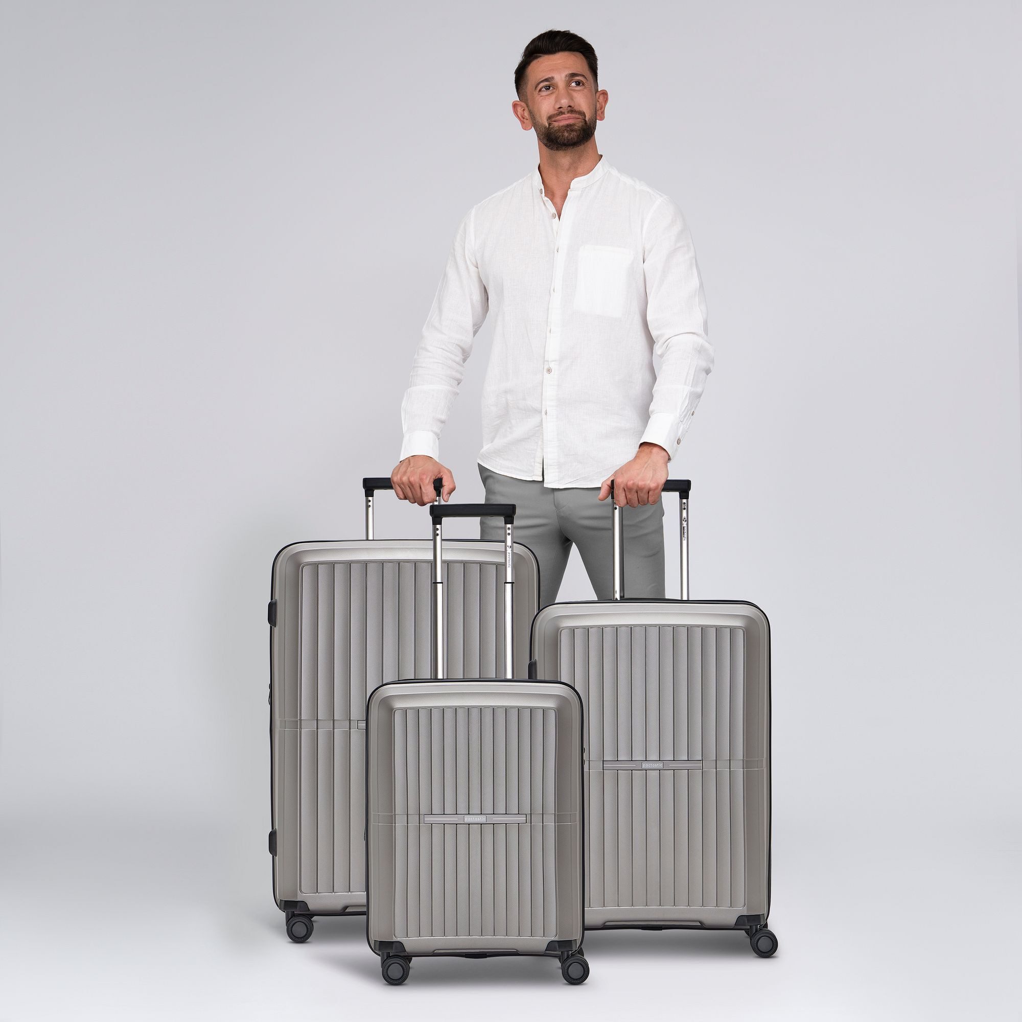 Pactastic Trolleyset Collection 01, 4 Rollen, (3-teilig, 3 tlg), Polypropylen