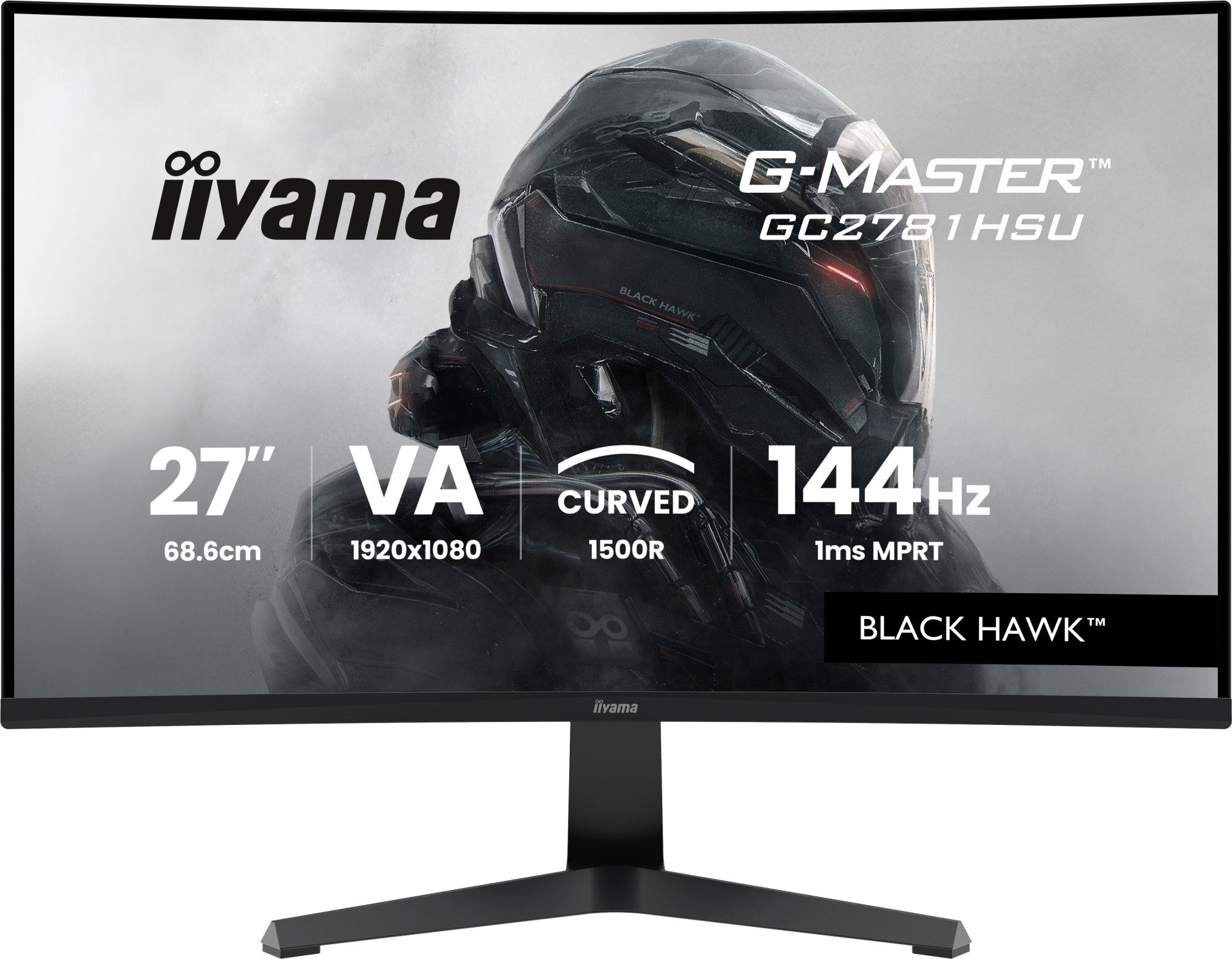 Iiyama GC2781HSU-B1 TFT-Monitor (68,6 cm/27 ", 1920 x 1080 px, 1 ms Reaktionszeit, 144 Hz)
