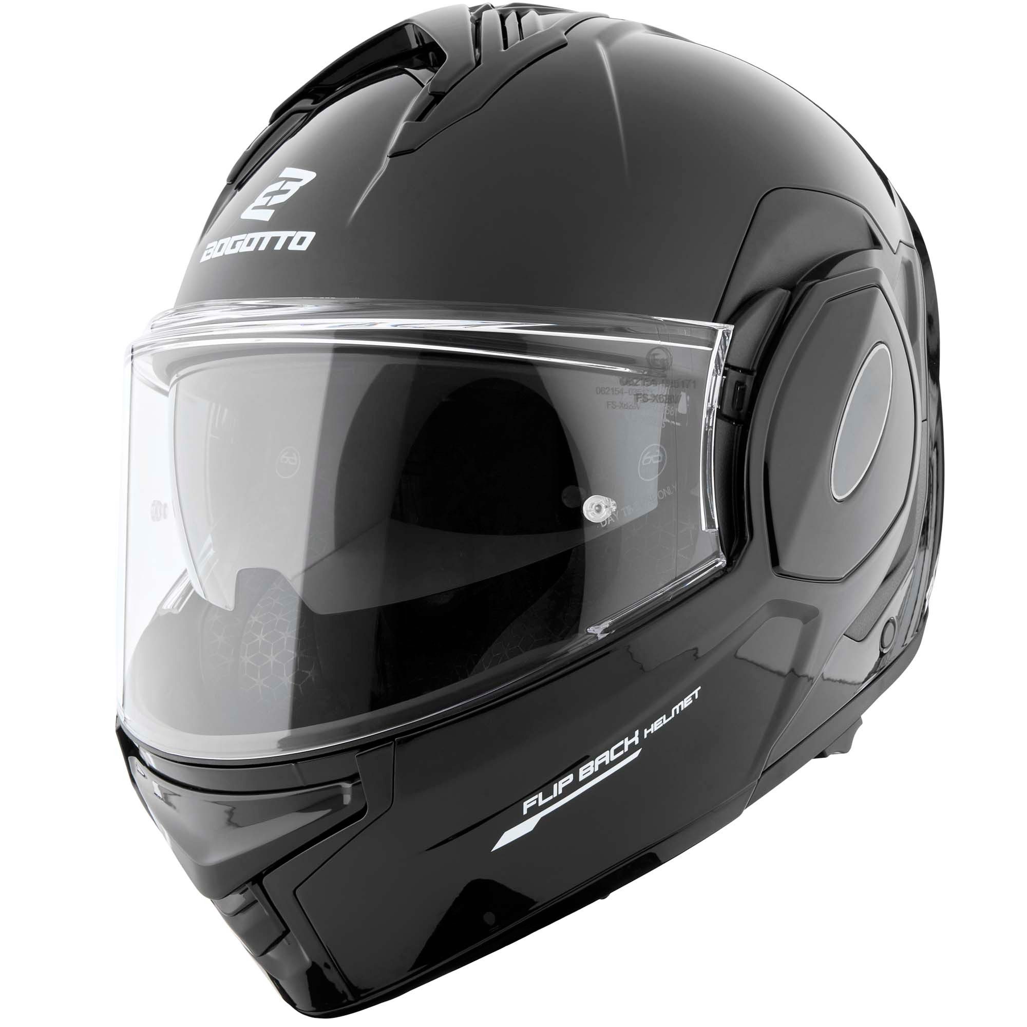 Bogotto Motorradhelm FS-X600 Klapphelm, vorbereitet für Kommunikationssystem,geeignet für Brillenträger,v
