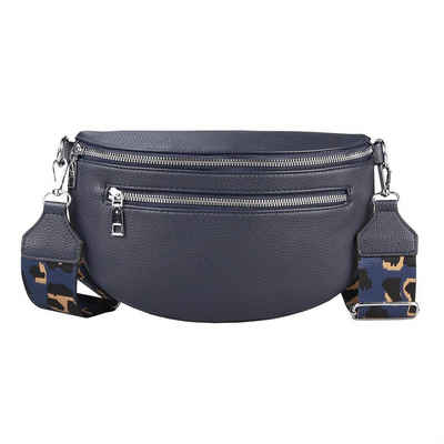 ITALYSHOP24 Bauchtasche Damen Gürteltasche Hüfttasche Bodybag Handytasche, als Schultertasche, CrossOver, Umhängetasche tragbar