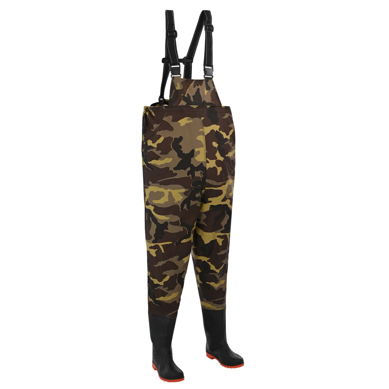 vidaXL Wathose Wathose mit Stiefeln PVC-beschichtetes Polyester Größe 38 (1-tlg)