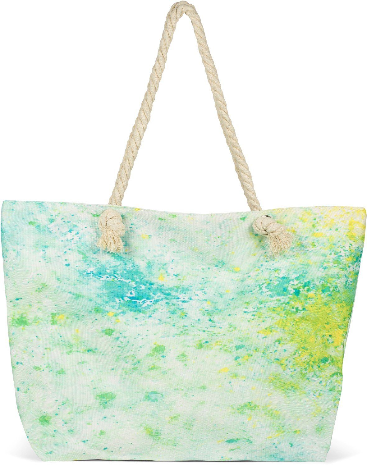 styleBREAKER Strandtasche (1-tlg), Pouring Muster Flecken Strandtasche