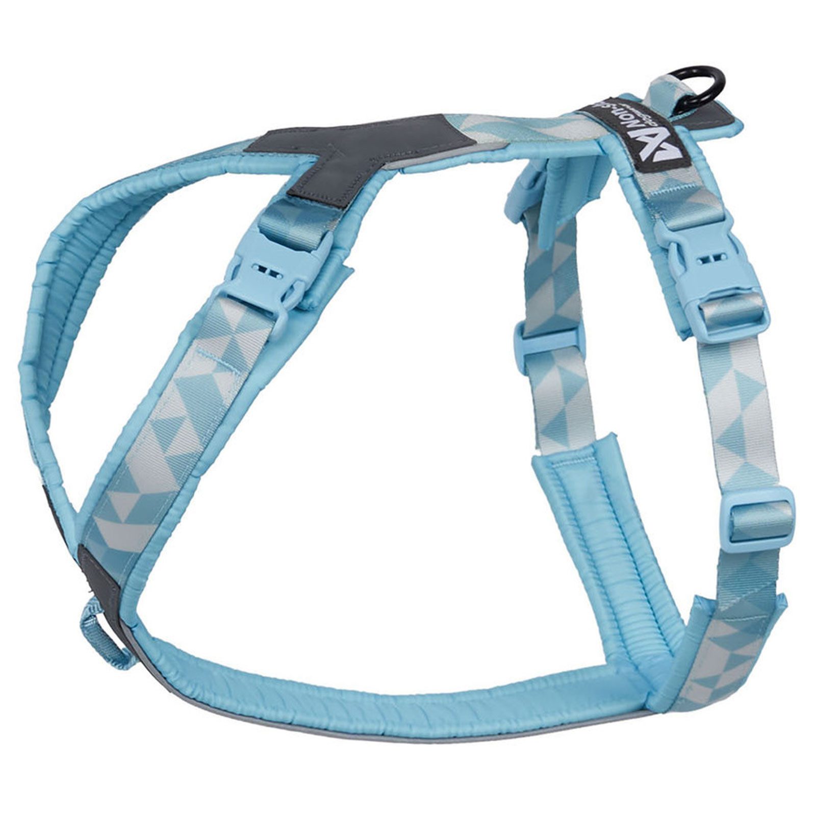Non-stop dogwear Hunde-Geschirr Trekking line harness CLIP'N ice blue, Hundegeschirr mit einer Schnalle zum Öffnen am Hals
