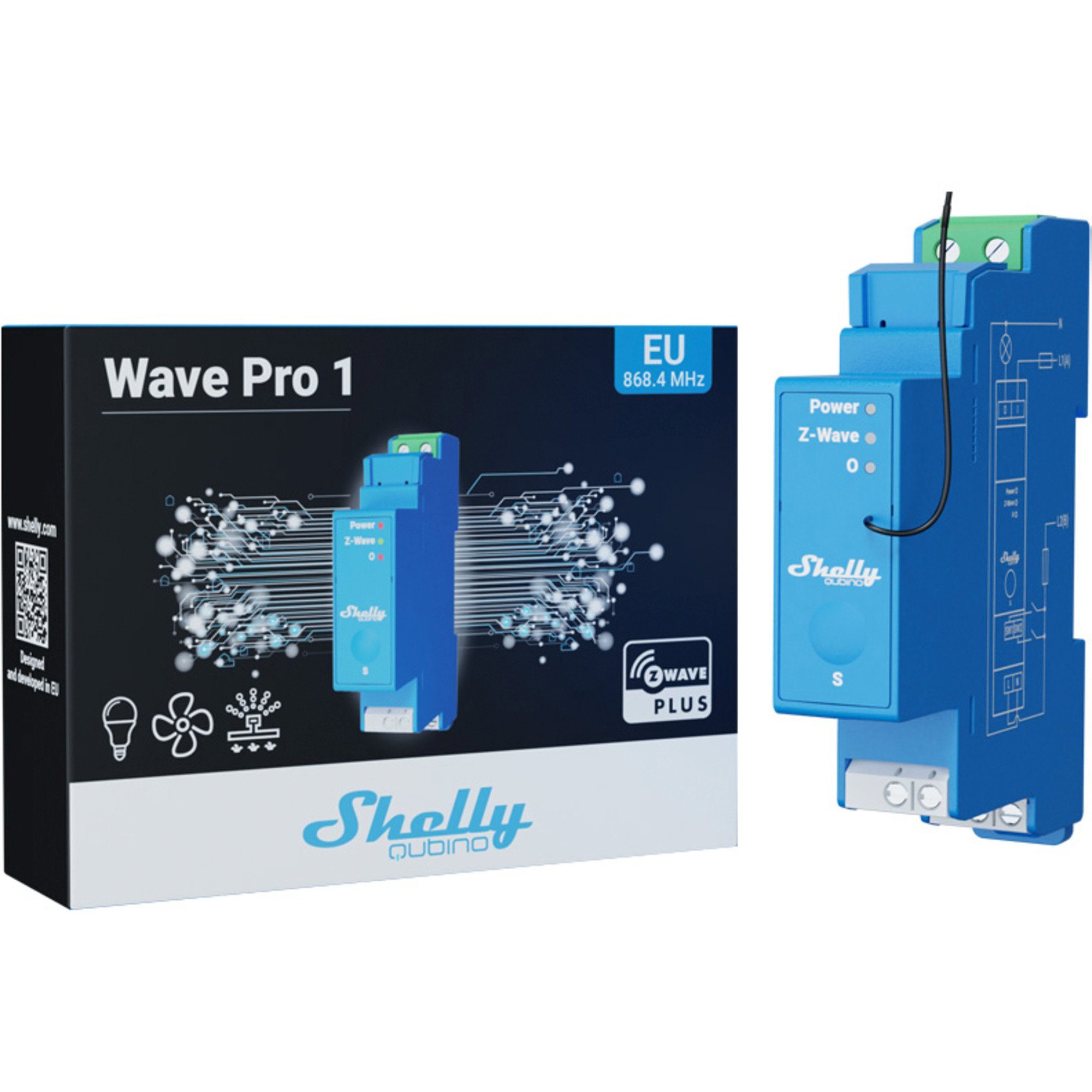 Shelly Qubino Wave Pro1, Relais Smart-Home-Zubehör