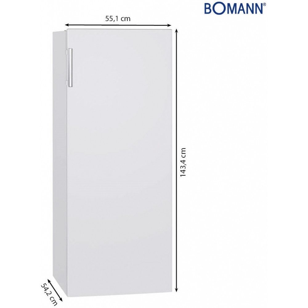BOMANN Kühlschrank VS 7316.1, 143.4 cm hoch, 55 cm breit, Frostfrei und automatisch abtauen