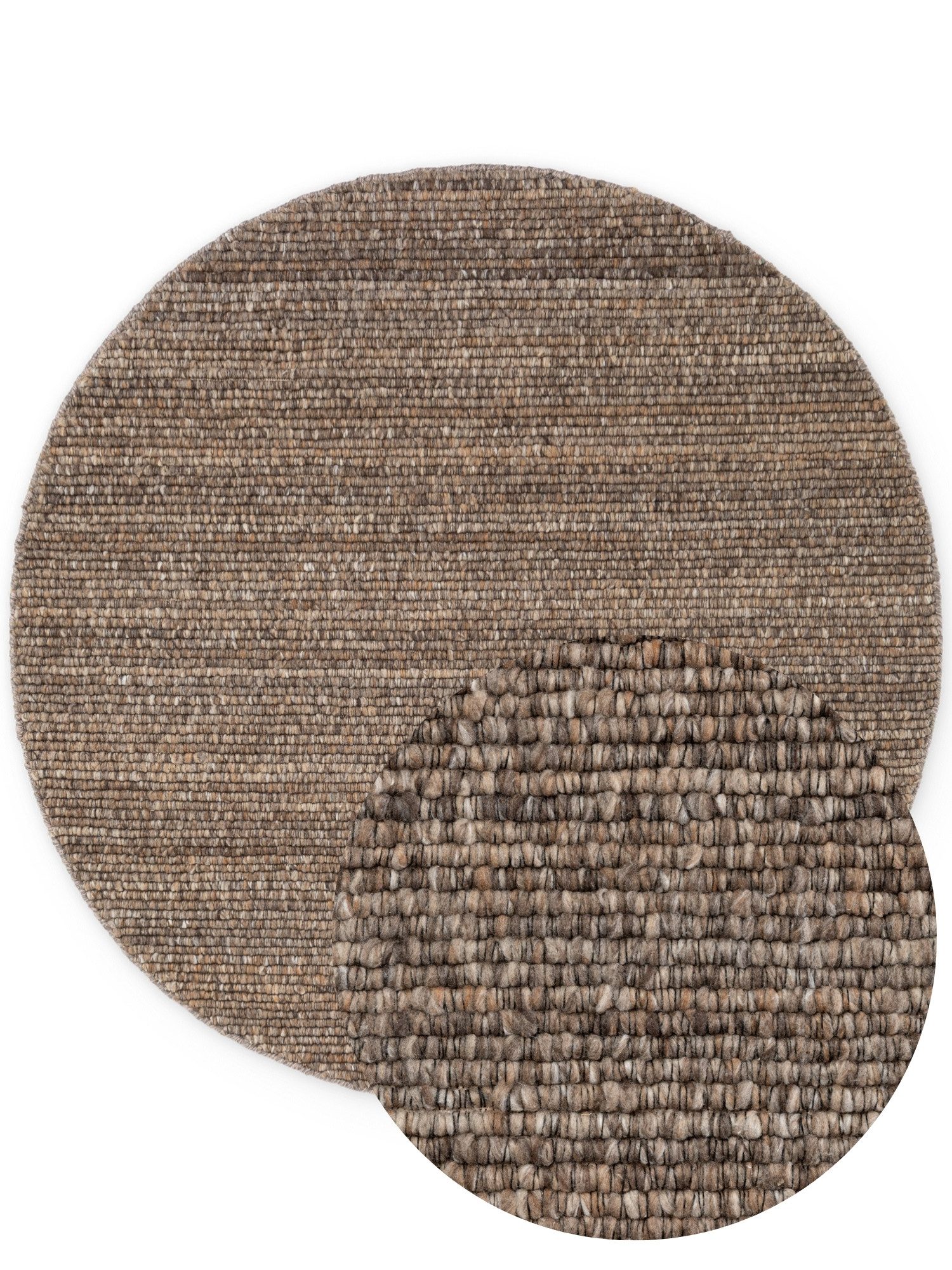 Villeroy & Boch Teppich Woll-Optik Teppich Wilma, rund, Höhe: 8 mm, Handgemacht, Woll-Optik, Weich, Meliert, Wohnzimmer, Schlafzimmer – Bild 2 von 5