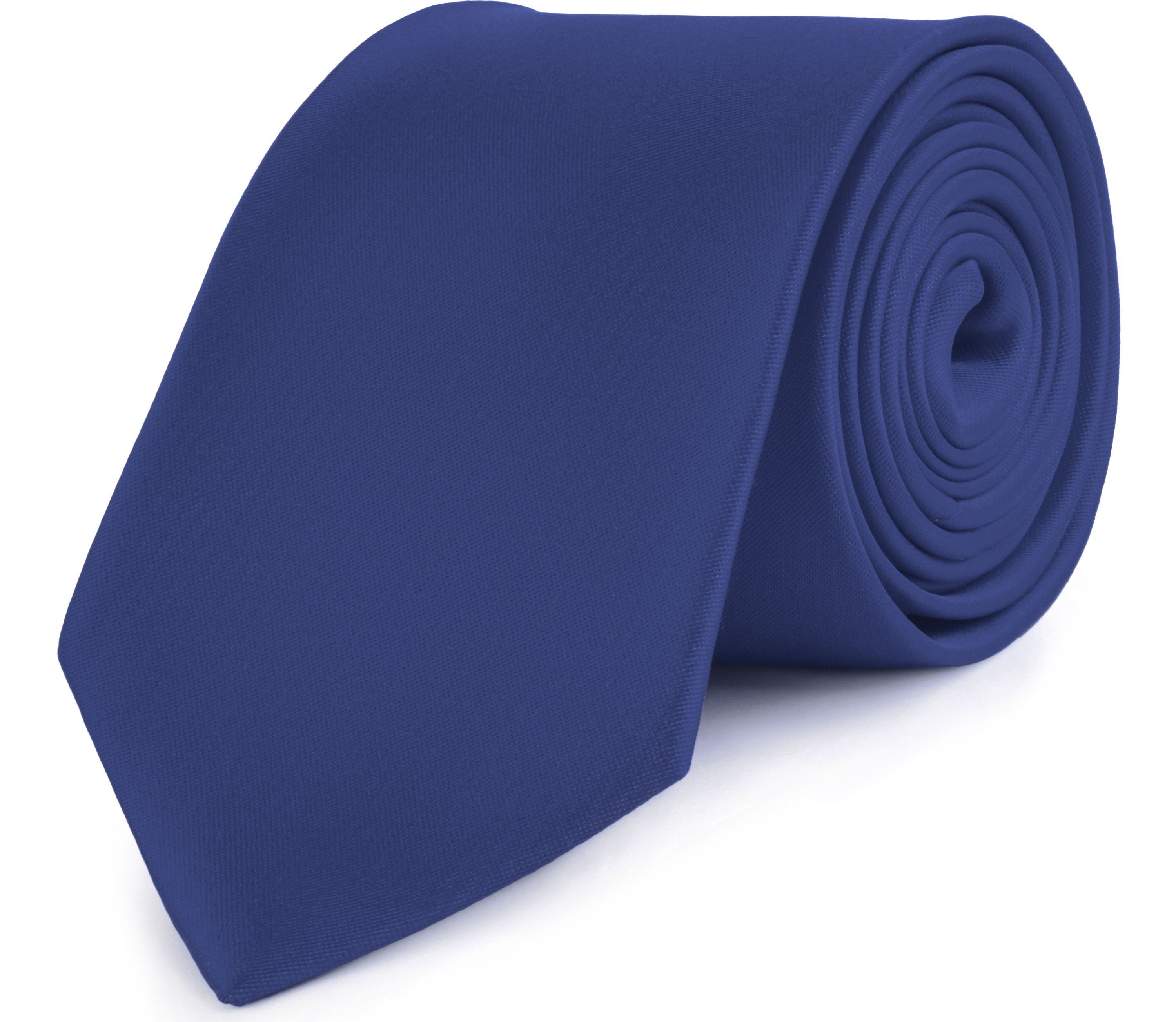Ladeheid Krawatte Herren Breite Krawatte KP-8 (150cm x 8cm) (Set, 1-St) Marineblau