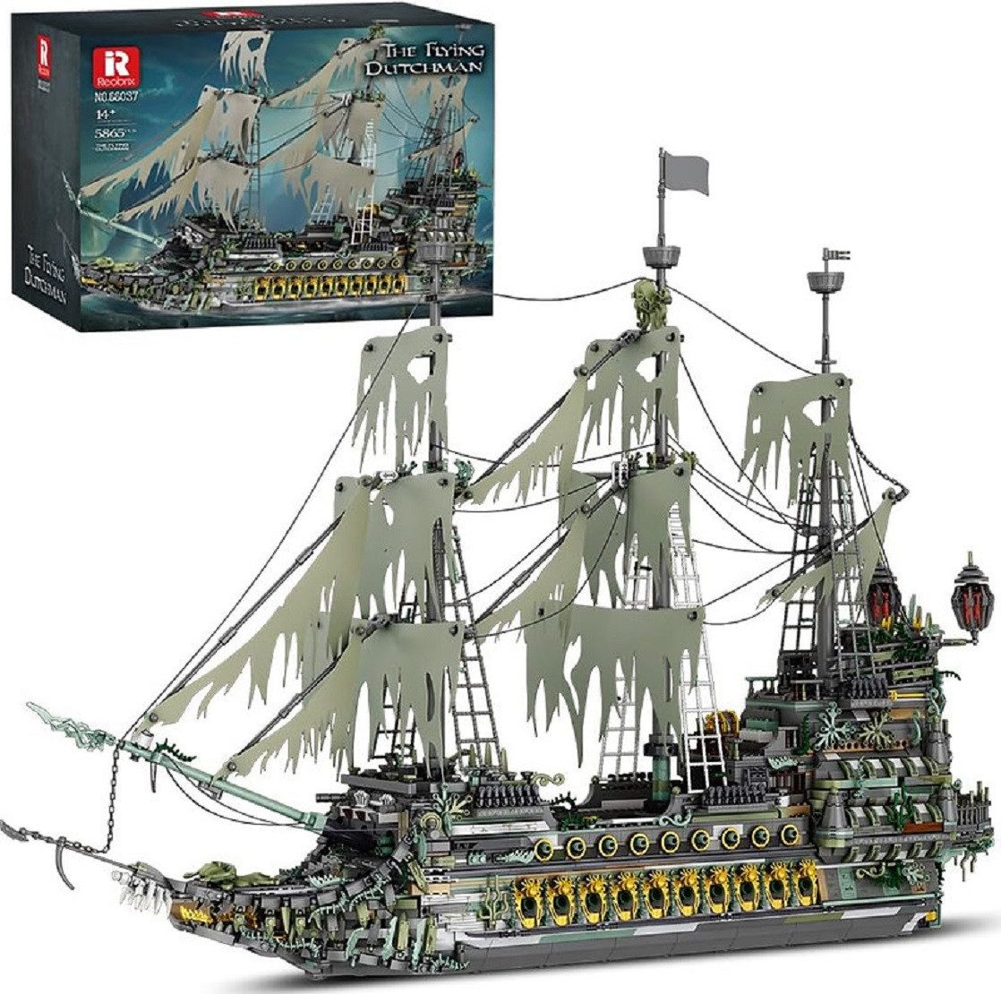 Reobrix Reobrix 66037 The Flying Dutchman 5.503 Teile Piratenschiff Konstruktions-Spielset, (5503 St)