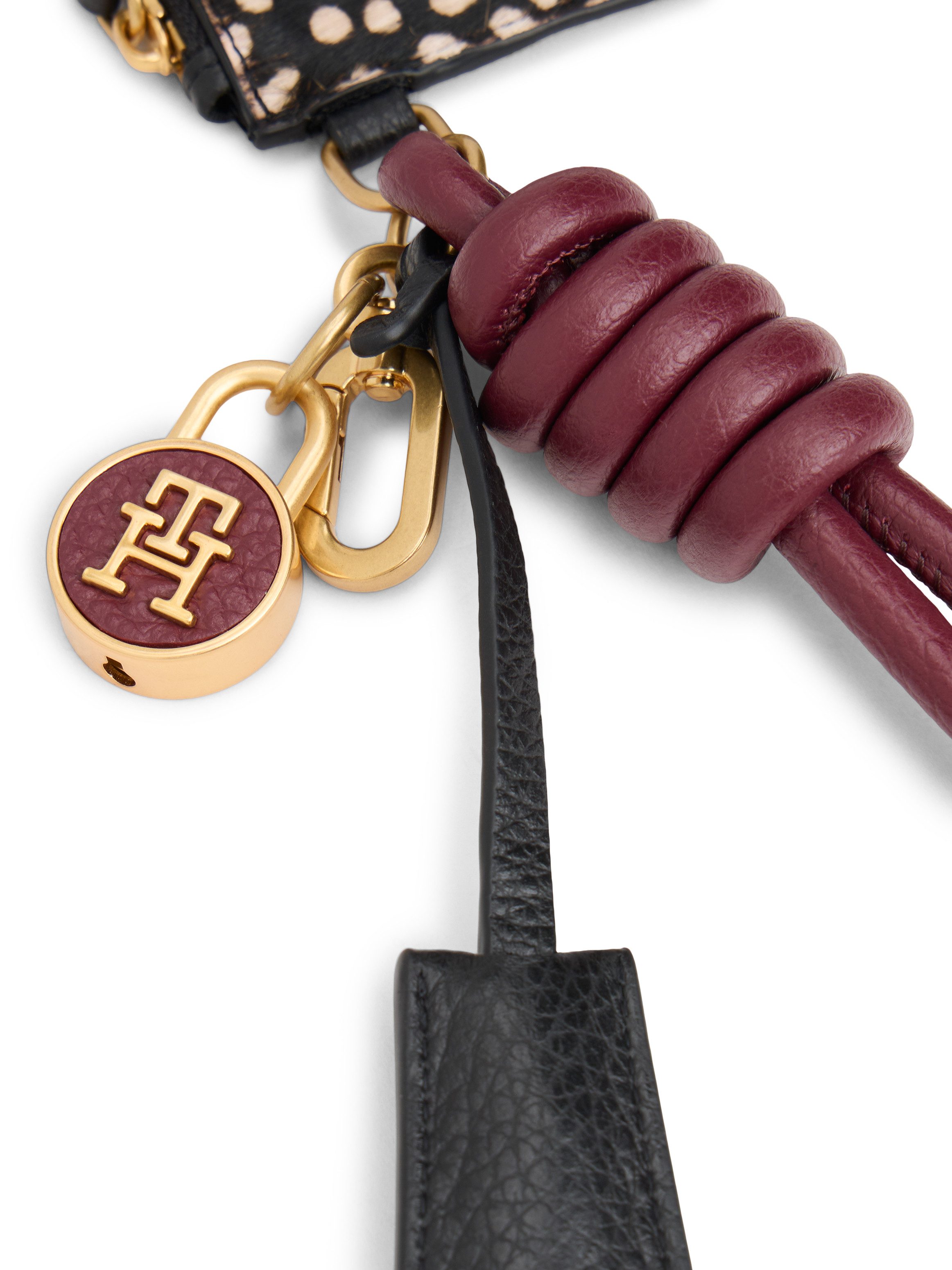 Tommy Hilfiger Schlüsselanhänger TH ESSENTAIL, Taschen Charm, Bag Charm, Accessoires, Mini Geldbeutel mit Muster