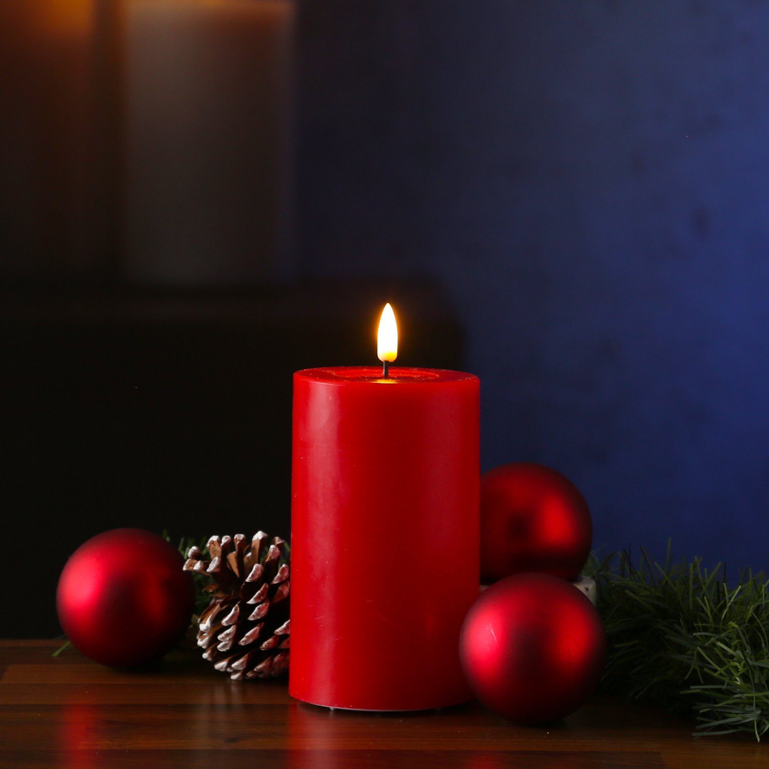 Deluxe Homeart LED-Kerze Mia Deluxe Echtwachs Wachsspiegel flackernd H: 12, günstig online kaufen